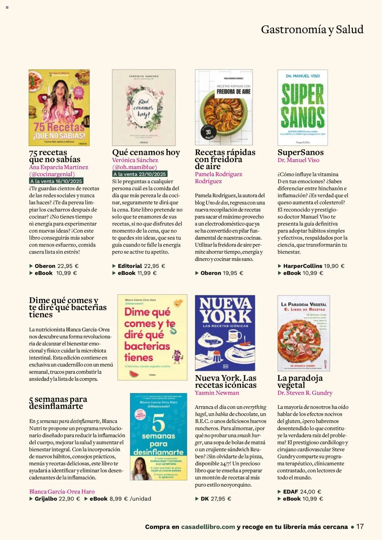 Casa del libro folleto │ válido desde el 01.10.2025 | Página: 17 | Productos: Queso, Huevos, Té, Freidora