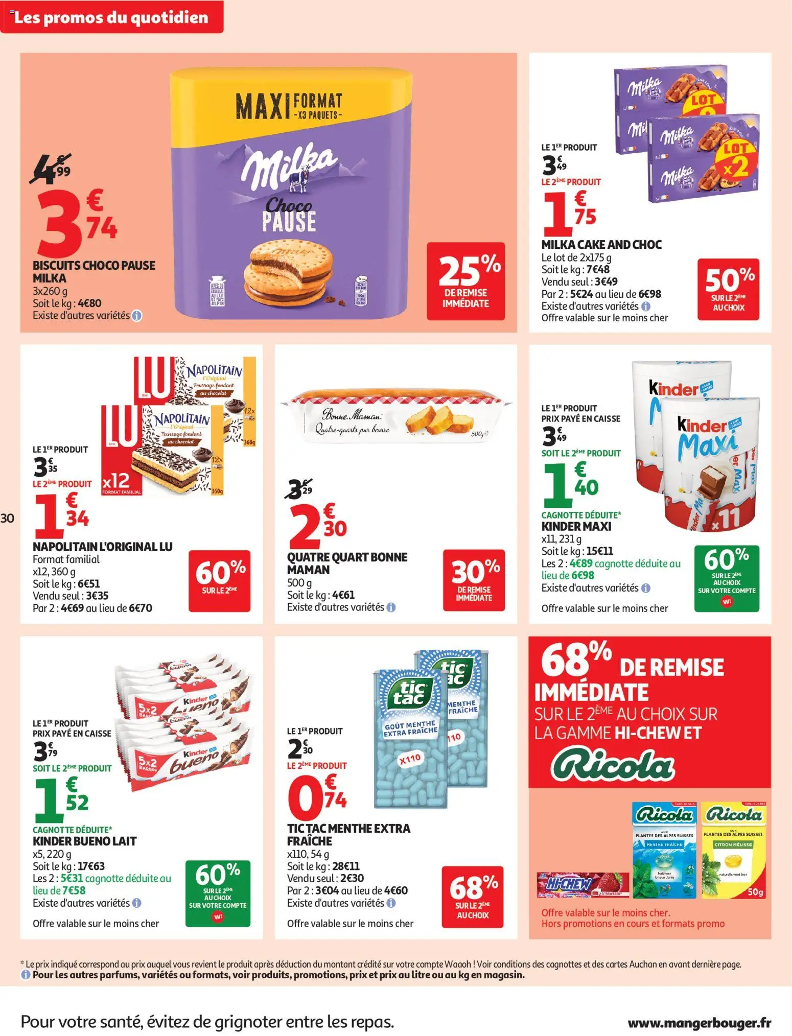 {H1} | Pagina: 30 | Producten: Kinder, Cake, La