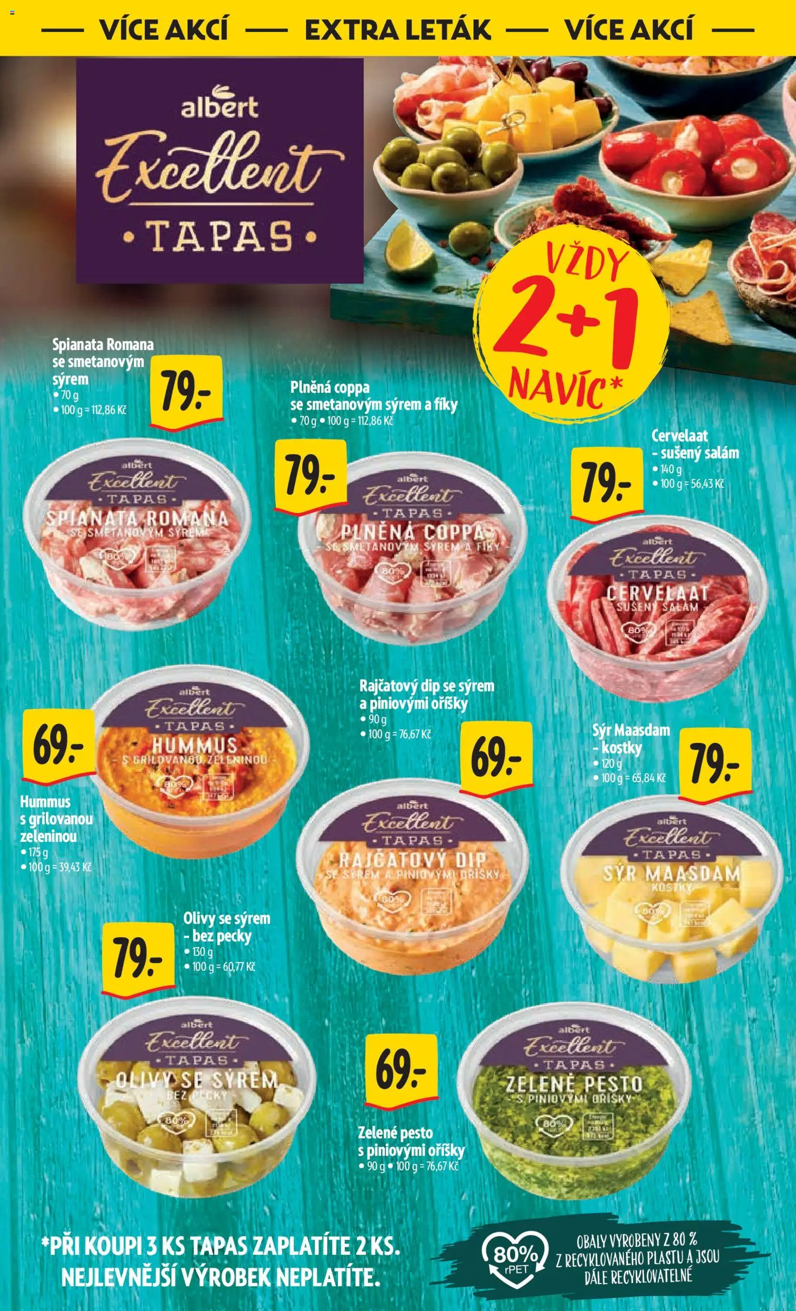 Albert leták - Hypermarket od 07.04.2026 | Strana: 43 | Produkty: Hummus, Tapas, Sýr, Salám