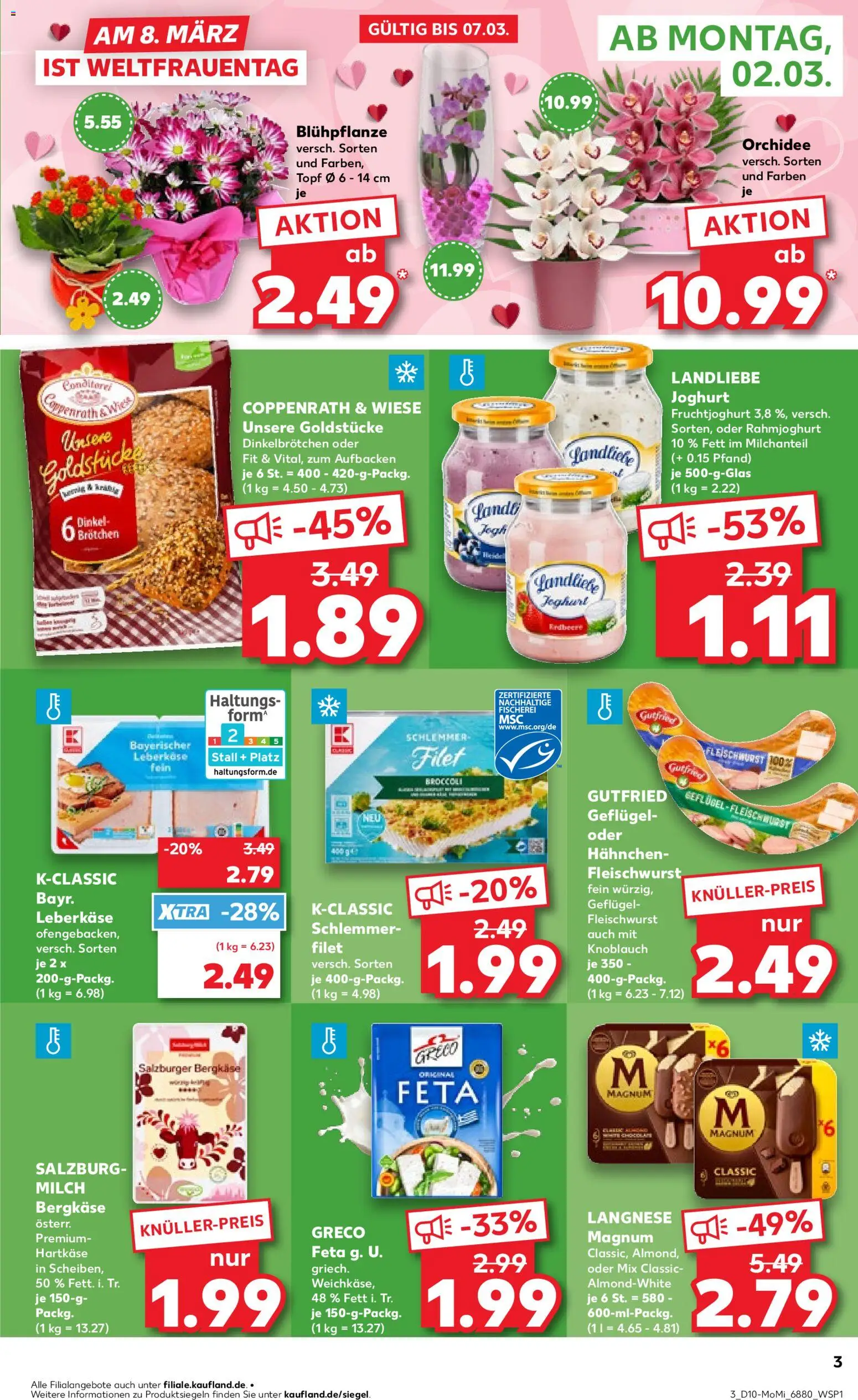 Kaufland prospekt Völklingen	 – gültig ab 02.03.2026 | Seite: 3 | Produkte: Orchidee, Fruchtjoghurt, Knoblauch, Leberkase
