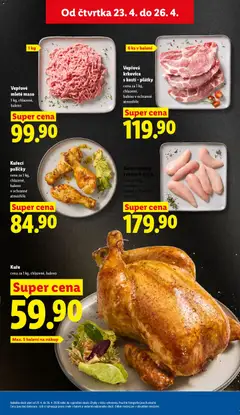 Náhled letáku Kuřecí paličky, cena za 1 kg, chlazené, baleno v ochranné atmosféře od 23.04.2026 | Strana: 13