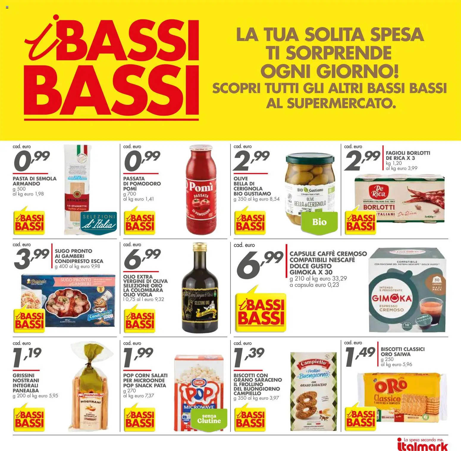 Volantino Italmark del 11.03.2026 | Pagina: 18 | Prodotti: Biscotti, Fagioli, Pomodoro, Sugo