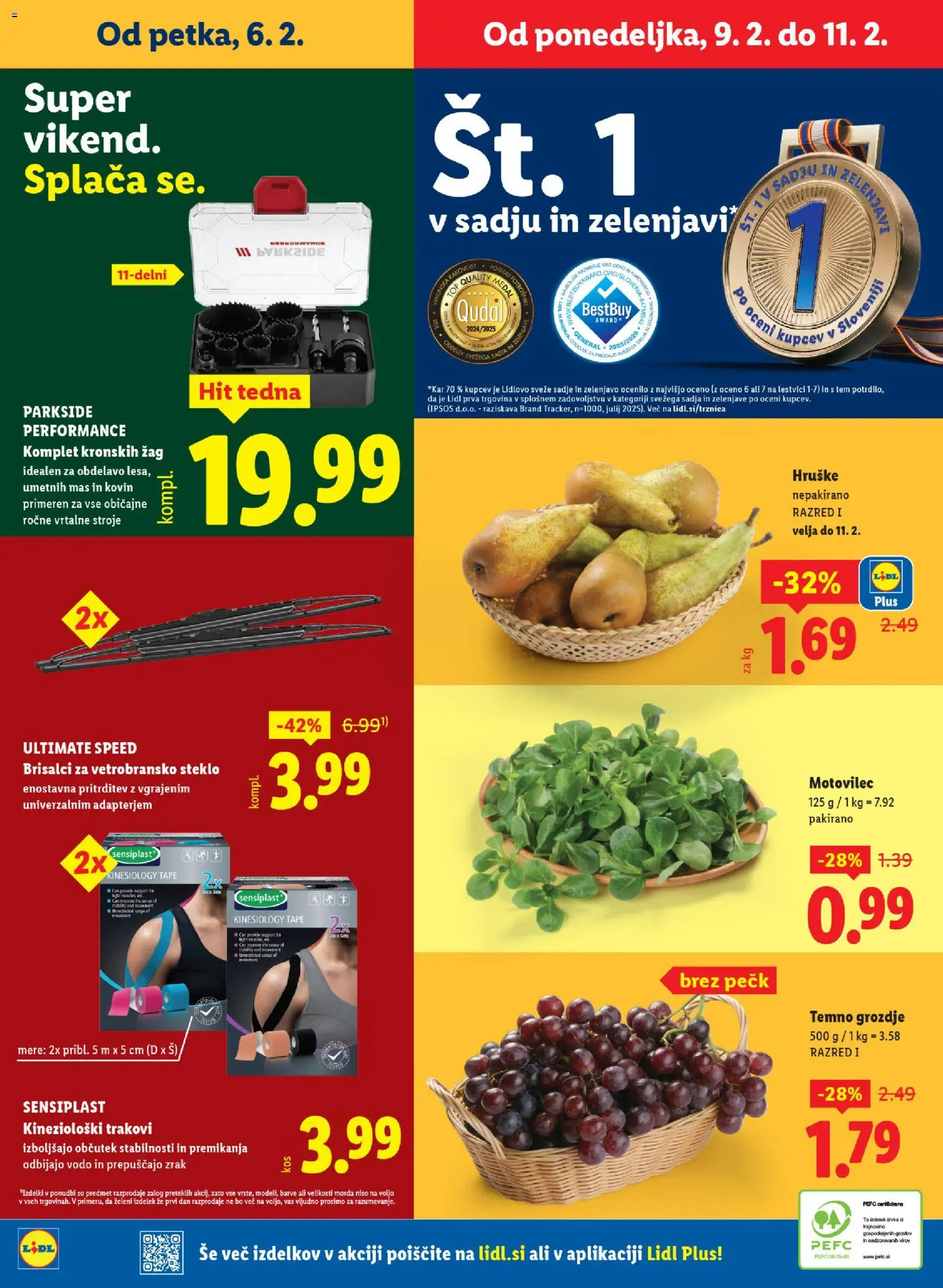 Novi Lidl katalog ponudbe – veljaven od 05.02.2026 | Stran: 58 | Izdelki: Grozdje, Sadje, Hruške