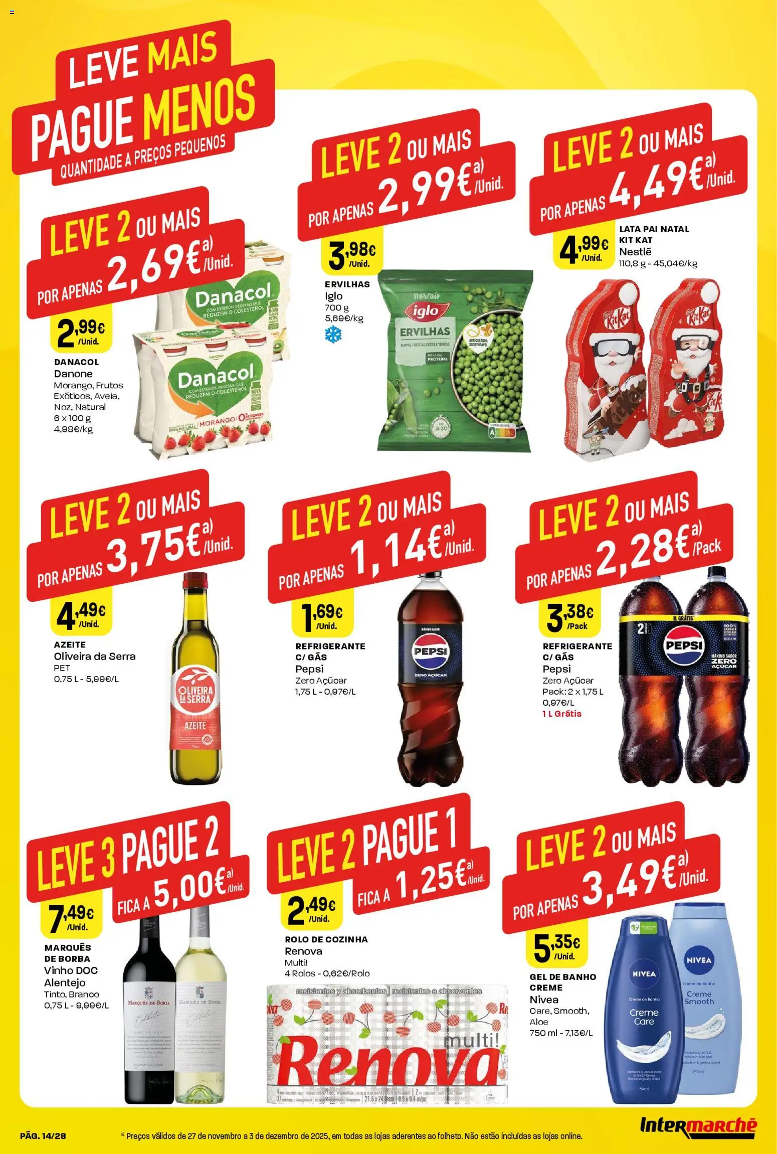Intermarché Black Friday │ válido de 27.11.2025 | Página: 14 | Produtos: Refrigerante, Banho, Vinho, Açúcar