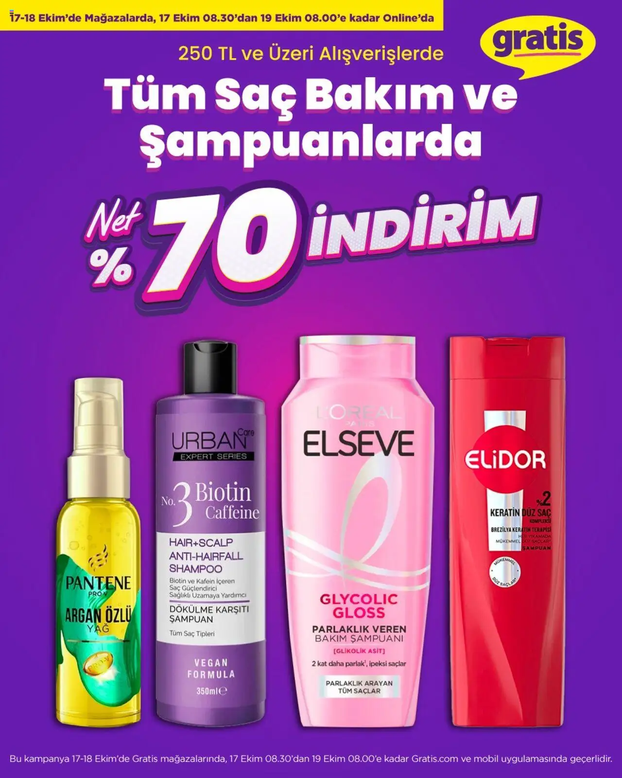 Gratis İndirim - 17.10.2025 tarihinden itibaren geçerlidir | Sayfa: 13 | Ürünler: Şampuan