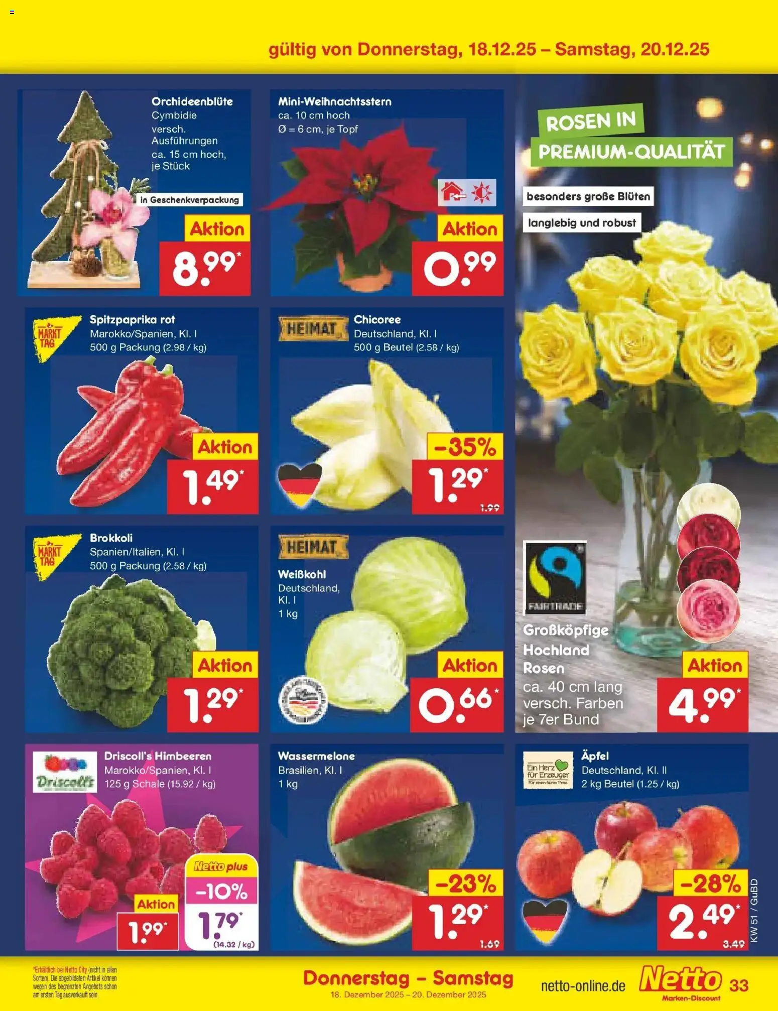 Netto Marken-Discount prospekt Augustusburg	 – gültig ab 15.12.2025 | Seite: 41 | Produkte: Himbeeren, Äpfel, Brokkoli, Wassermelone