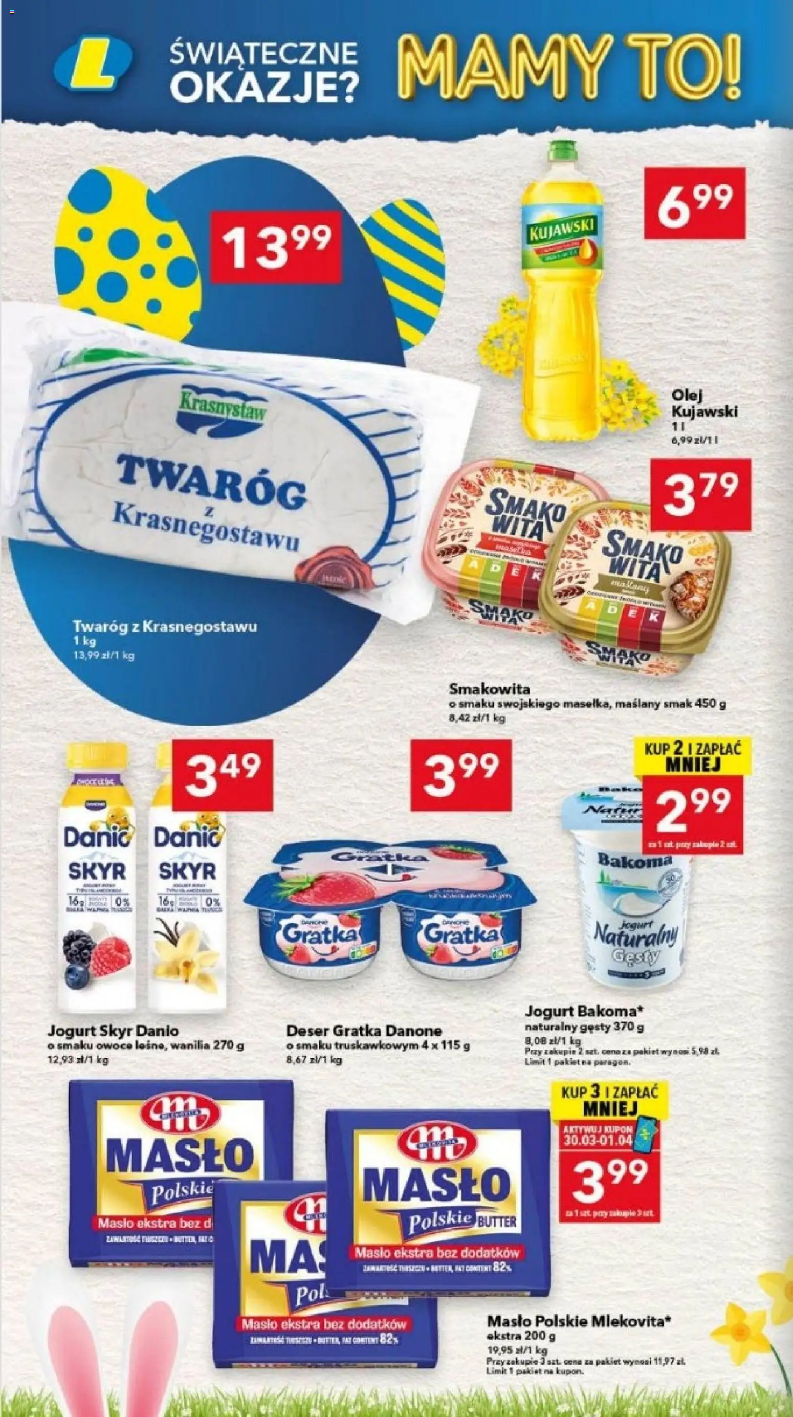 Lewiatan gazetka - Lublin od 26.03.2026 | Strona: 6 | Produkty: Jogurt naturalny gęsty, Masło, Jogurt, Owoce