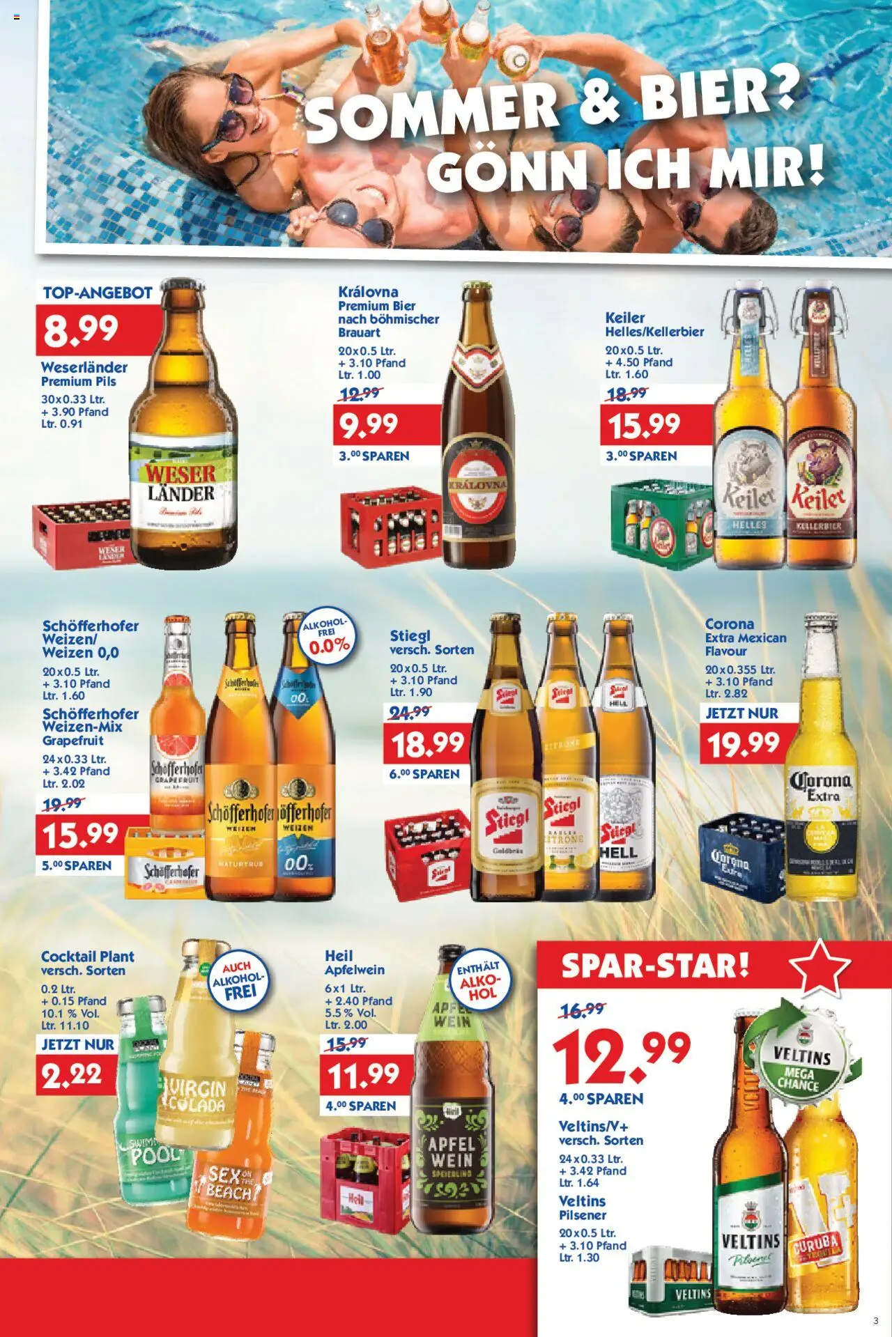 HOL’AB! Prospekt 	 - gültig ab dem 21.07.2025 | Seite: 3 | Produkte: Bier, Pils, Zitrone, Wein