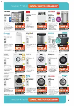Pogląd oferty "Max elektro Gazetka" - ważna od 02.10.2025 | Strona: 9 | Produkty: Suszarka, Zmywarka, Kosz, Sztućce
