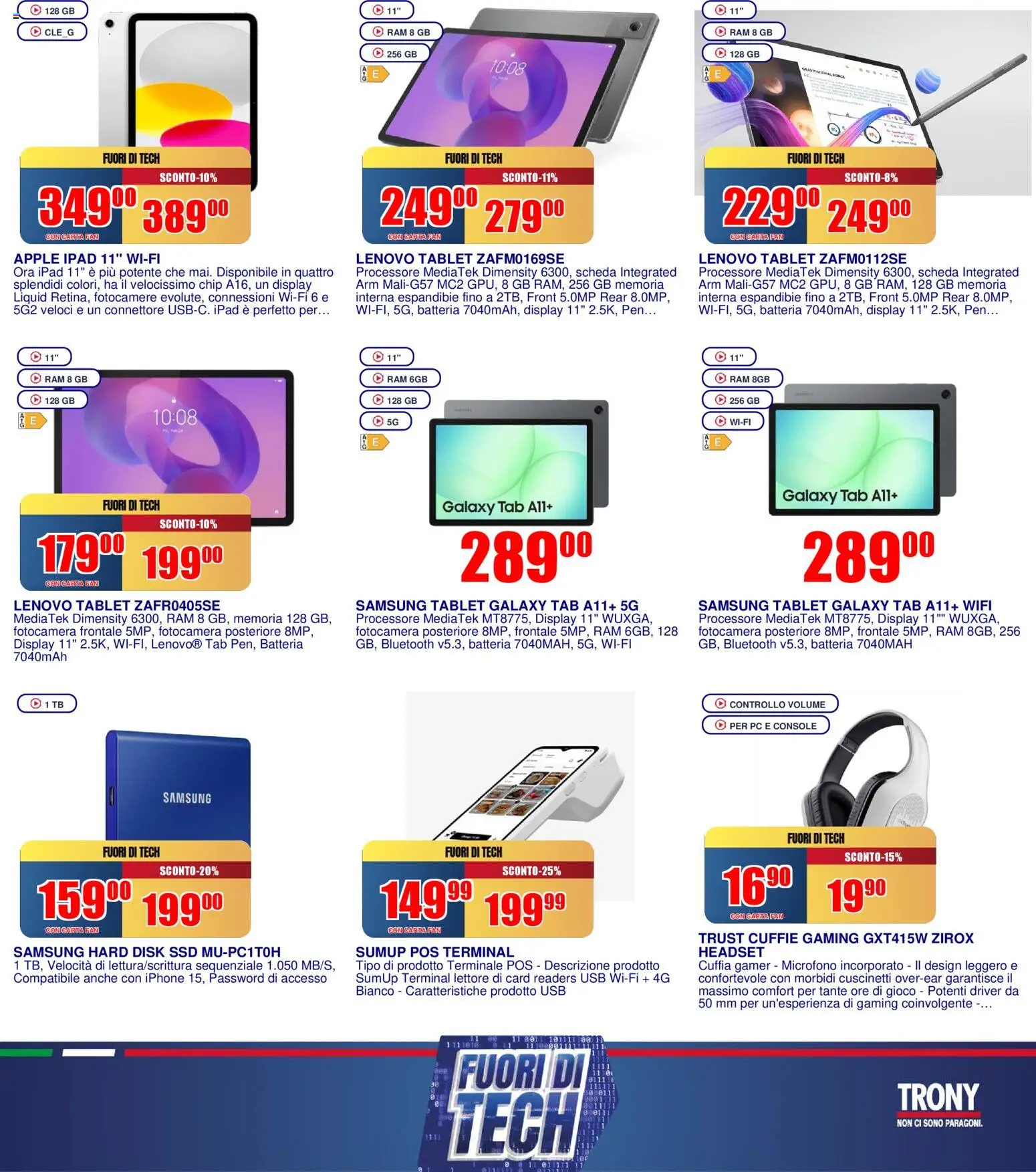 Volantino Trony del 19.02.2026 | Pagina: 15 | Prodotti: Connettore, USB, Fan, Ipad
