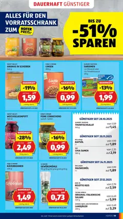 Hofer Flugblatt ab 30.01.2026 gültig | Seite: 21 | Produkte: Salami, Reis, Ananas