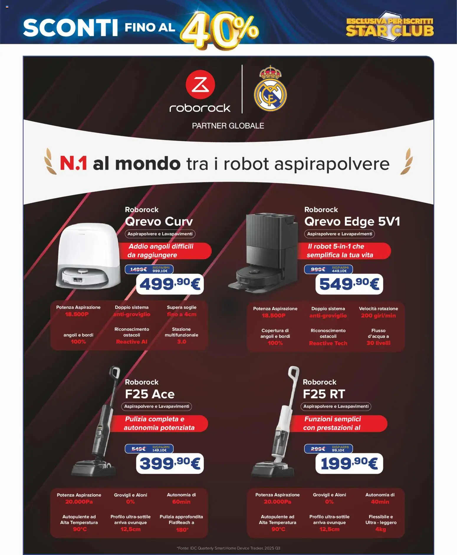 Volantino Euronics del 23.04.2026 | Pagina: 25 | Prodotti: Robot aspirapolvere, Aspirapolvere, Robot