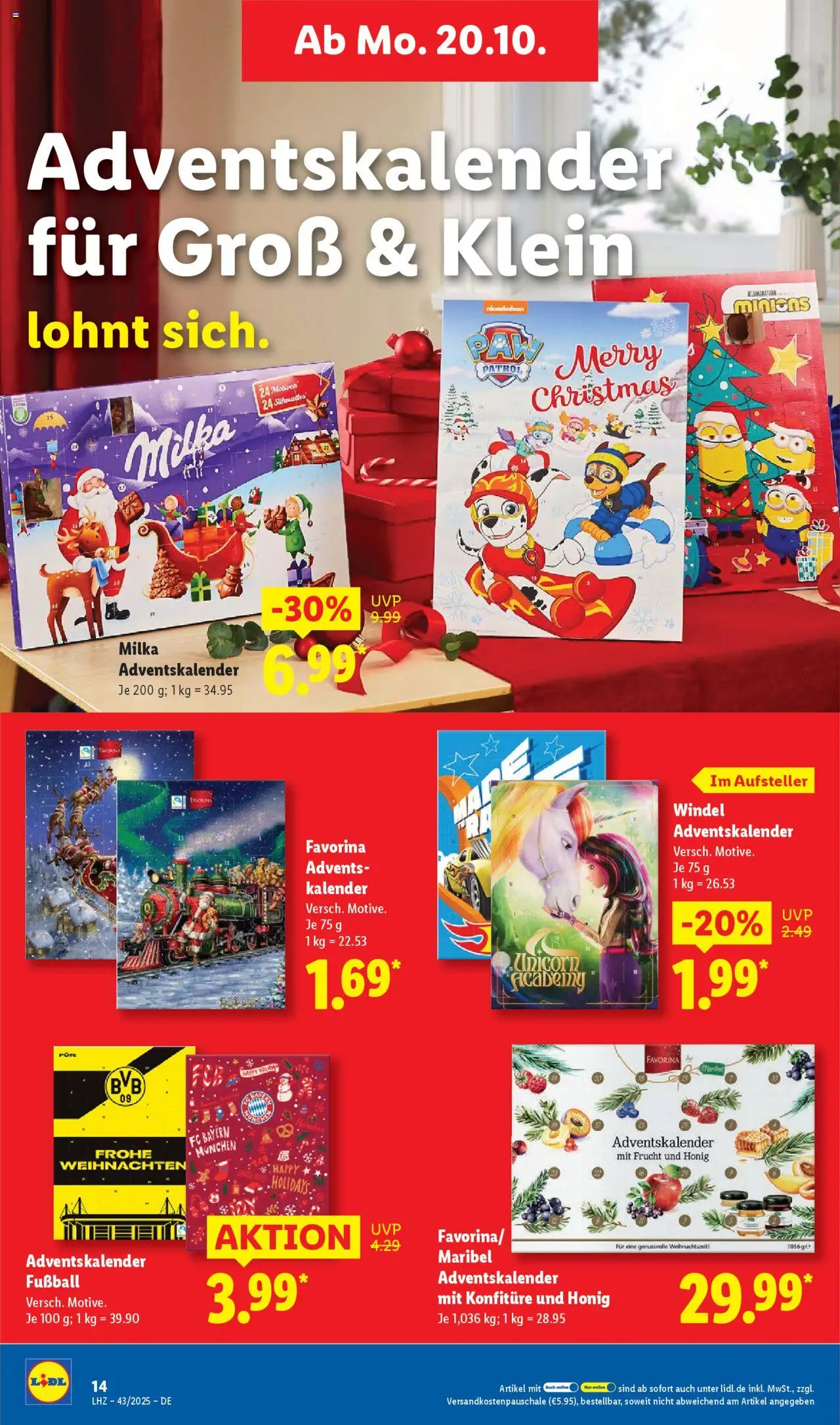 Lidl - Prospekt – gültig ab 20.10.2025 | Seite: 26 | Produkte: Milka, Fußball