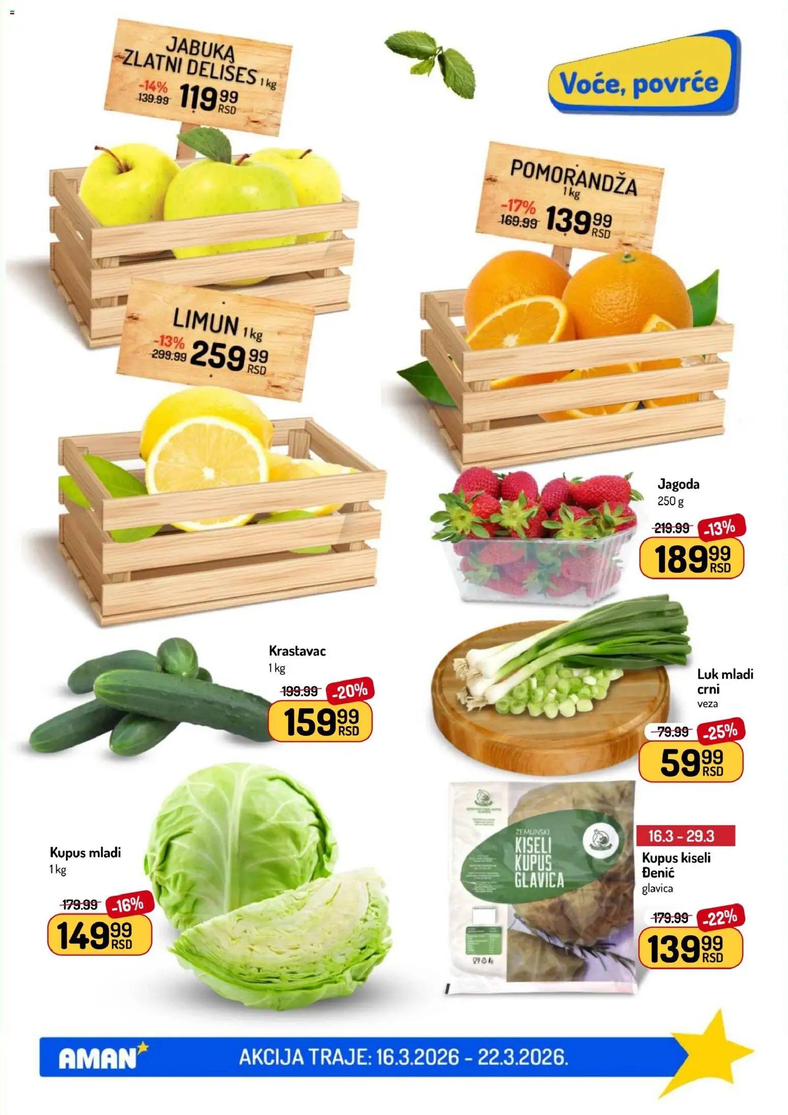 Aman katalog - važi od 16.03.2026 | Strana: 3 | Proizvode: Krastavac, Jagoda, Pomorandza, Limun
