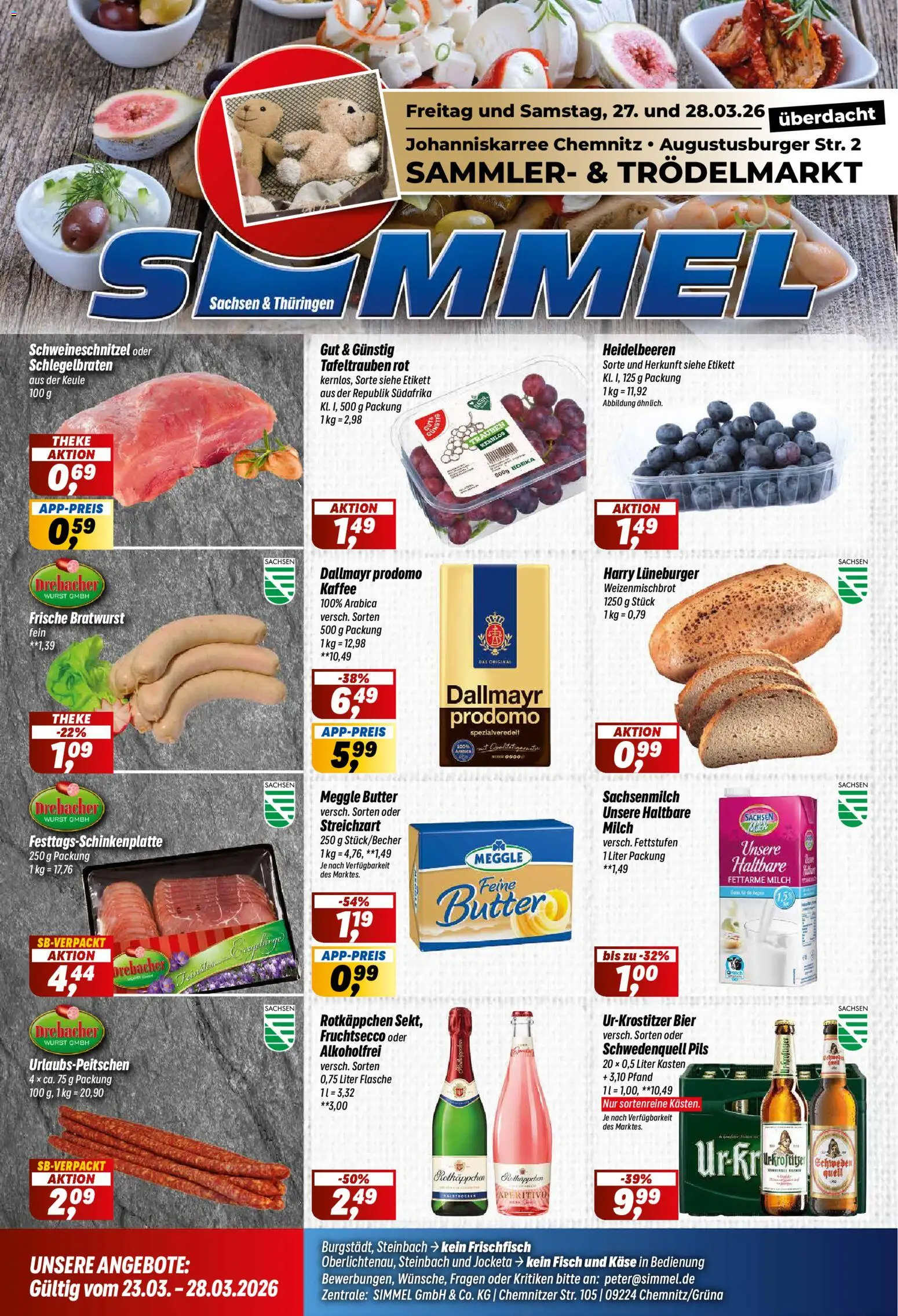 Simmel Prospekt 	 – gültig ab 23.03.2026 | Seite: 1 | Produkte: Butter, Käse, Kaffee, Wurst