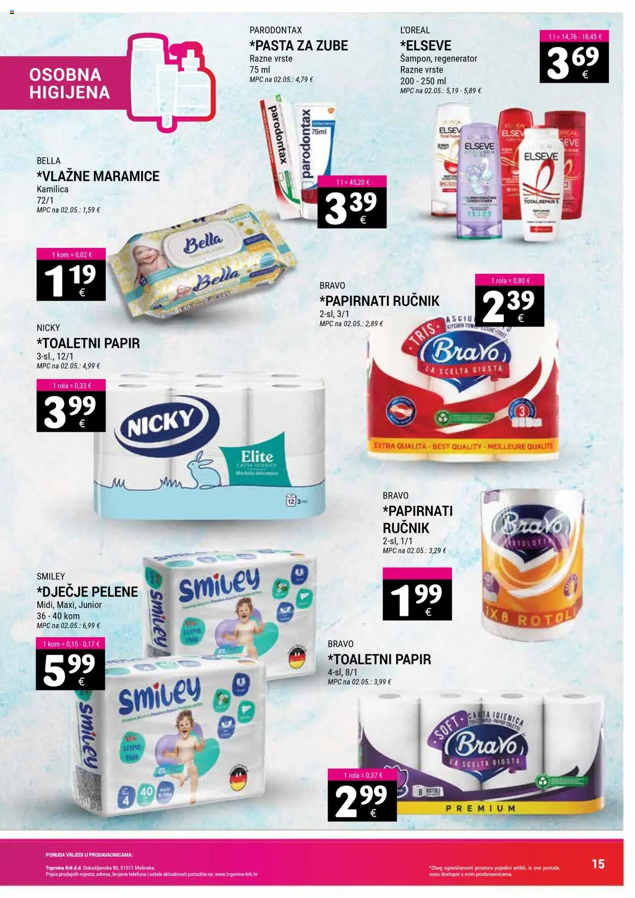 Trgovina Krk katalog | vrijedi od 01.10.2025 | Stranica: 15 | Proizvodi: Regenerator, Ručnik, Pan, Parodontax