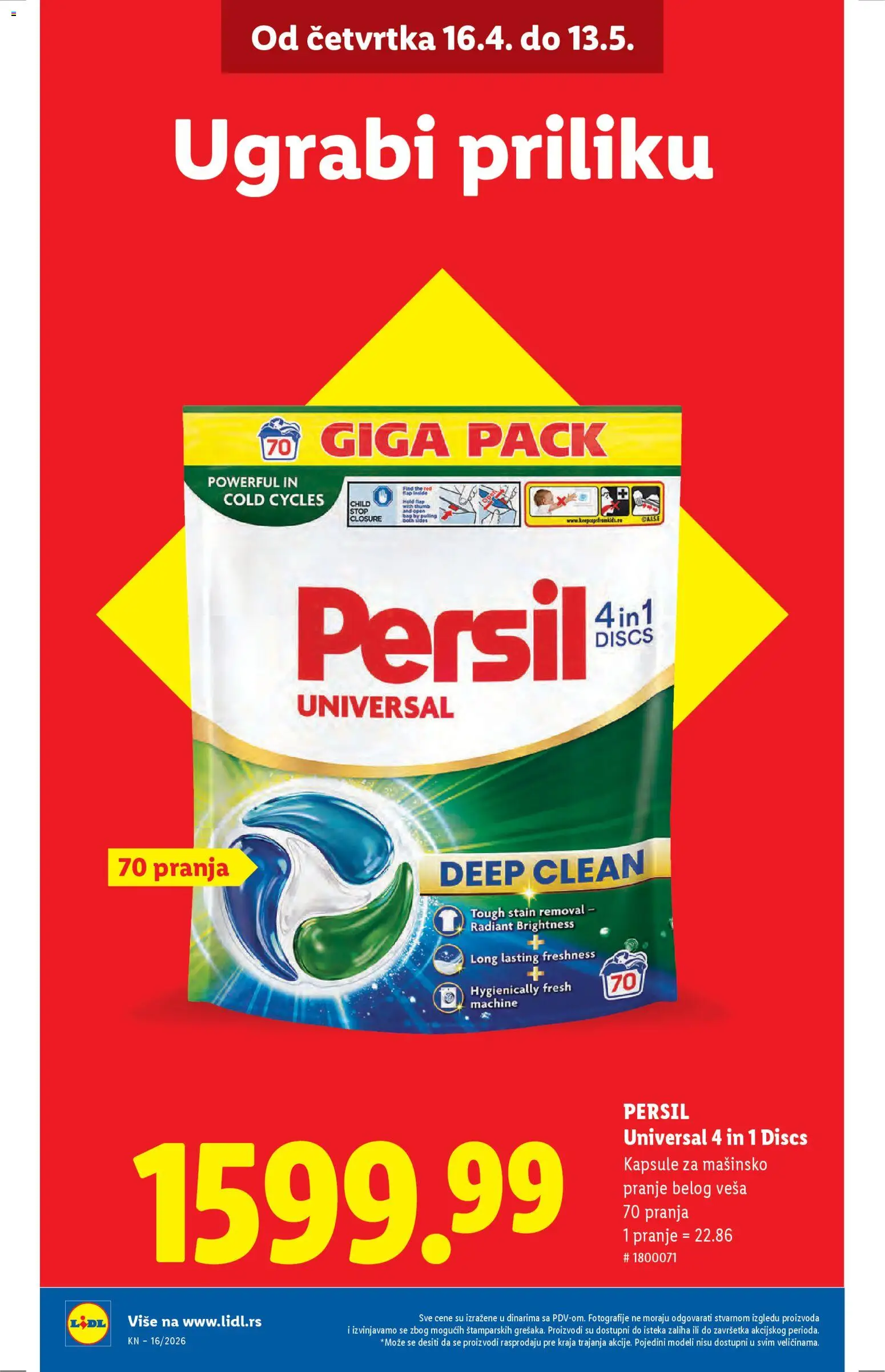Lidl katalog - važi od 16.04.2026 | Strana: 10 | Proizvode: Kapsule, Persil