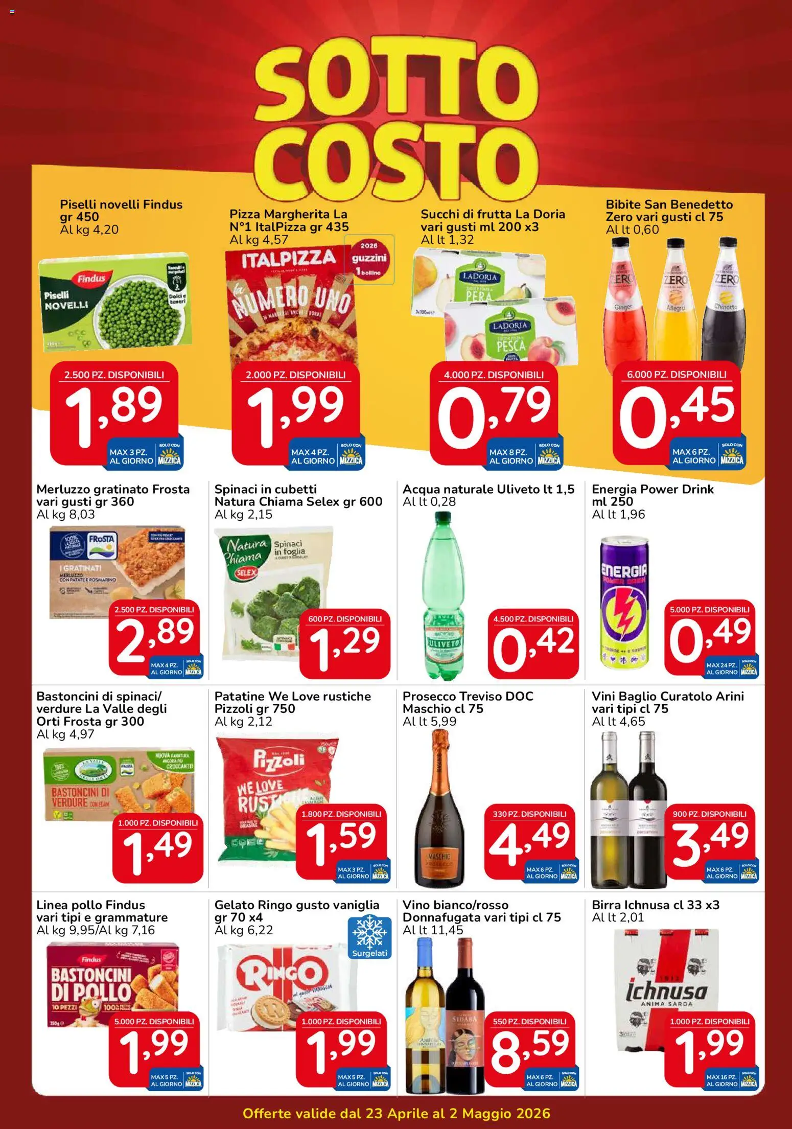 Volantino Famila del 23.04.2026 | Pagina: 5 | Prodotti: Rosmarino, Frutta, Piselli, Bibite