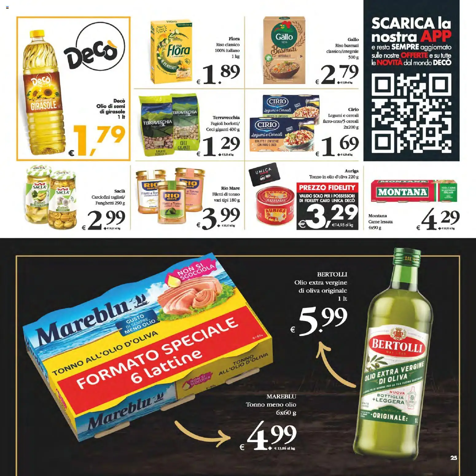 Volantino Decò del 13.02.2026 | Pagina: 25 | Prodotti: Lenticchie, Olio, Tonno, Farro