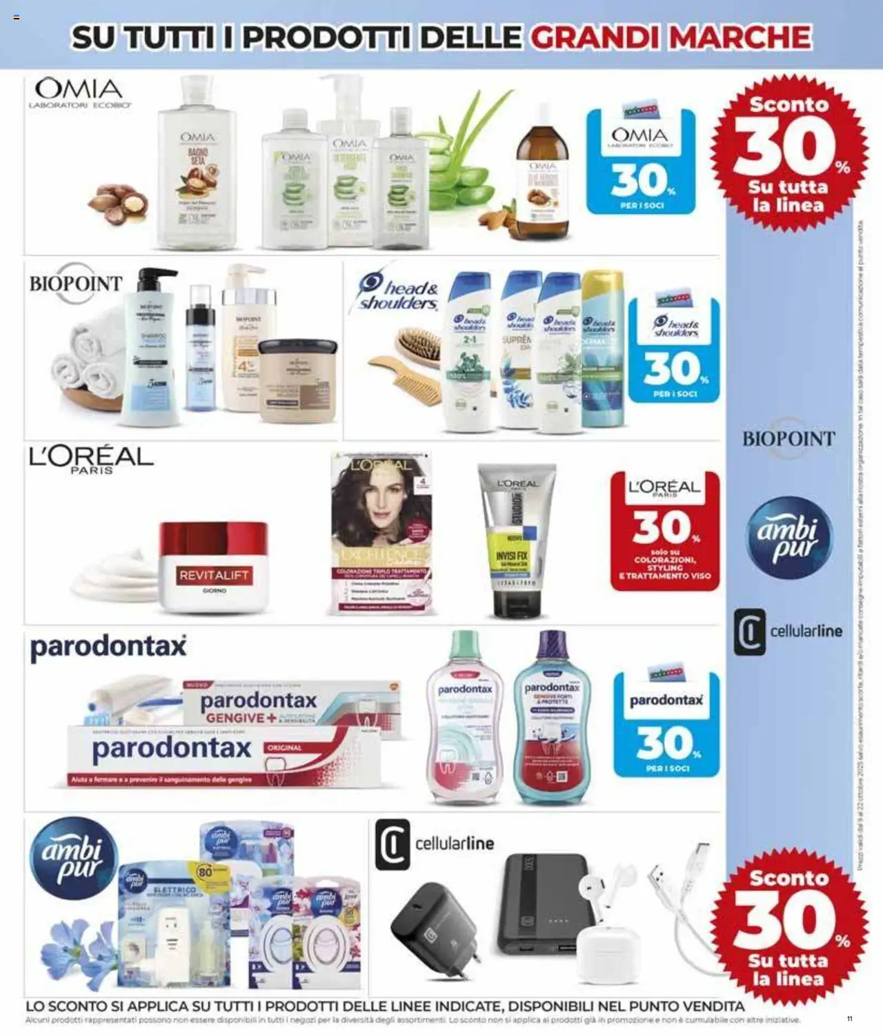 Volantino Ipercoop del 09.10.2025 | Pagina: 11 | Prodotti: Sale, Data, Bagno