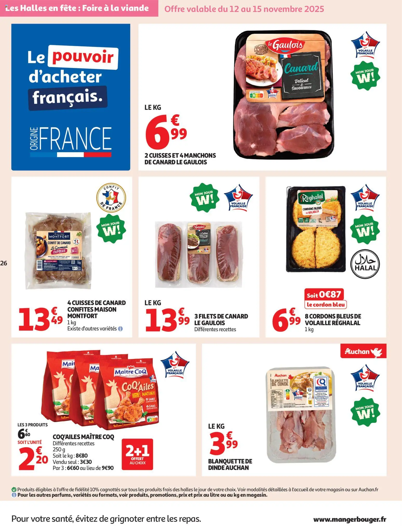 {H1} | Page: 26 | Produits: Volaille, Confit de canard, Viande, Cordon bleu