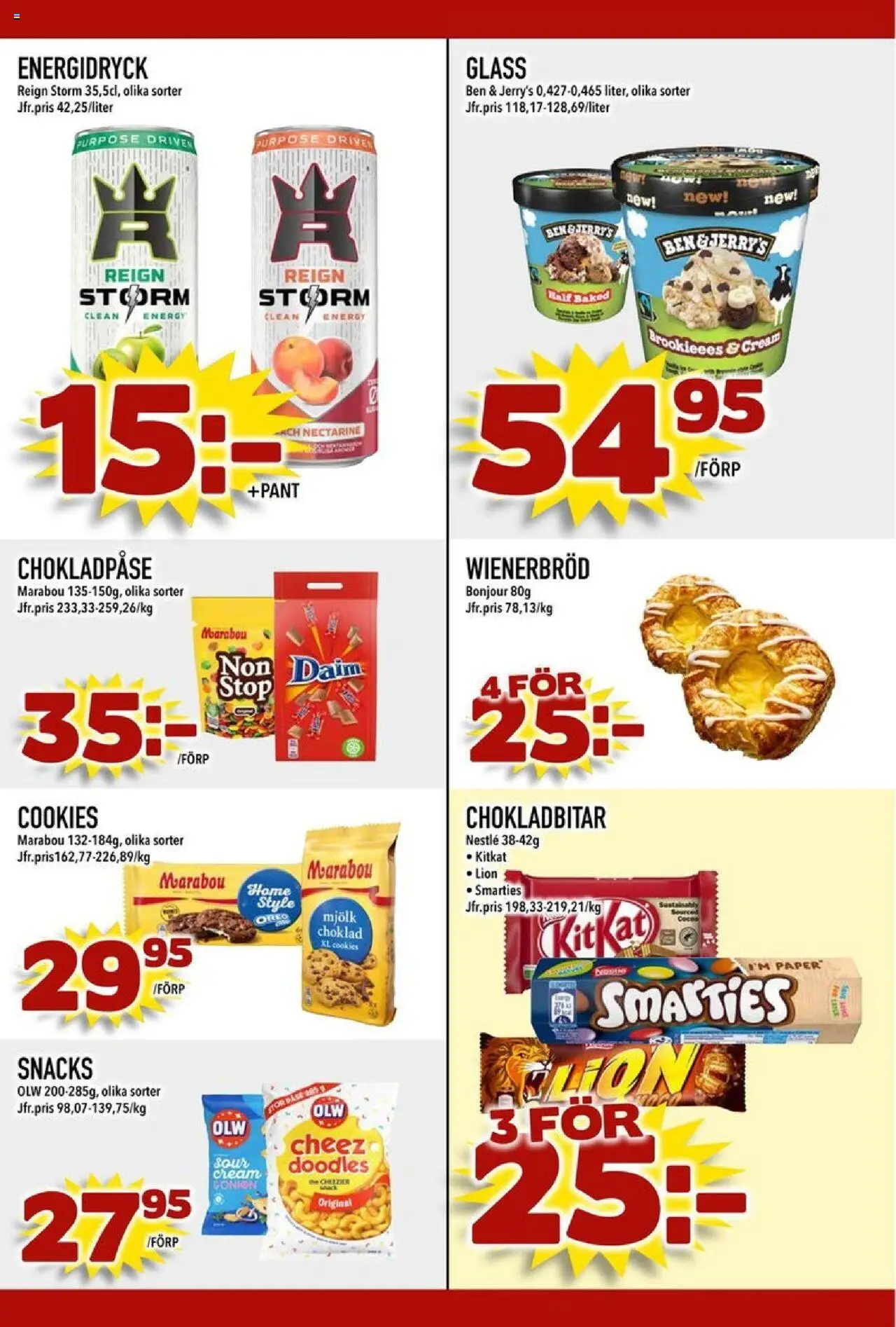 Din Mat reklamblad aktuell från 13.10.2025 | Sida: 7 | Produkter: Oreo, Mjölk, Choklad, Energidryck