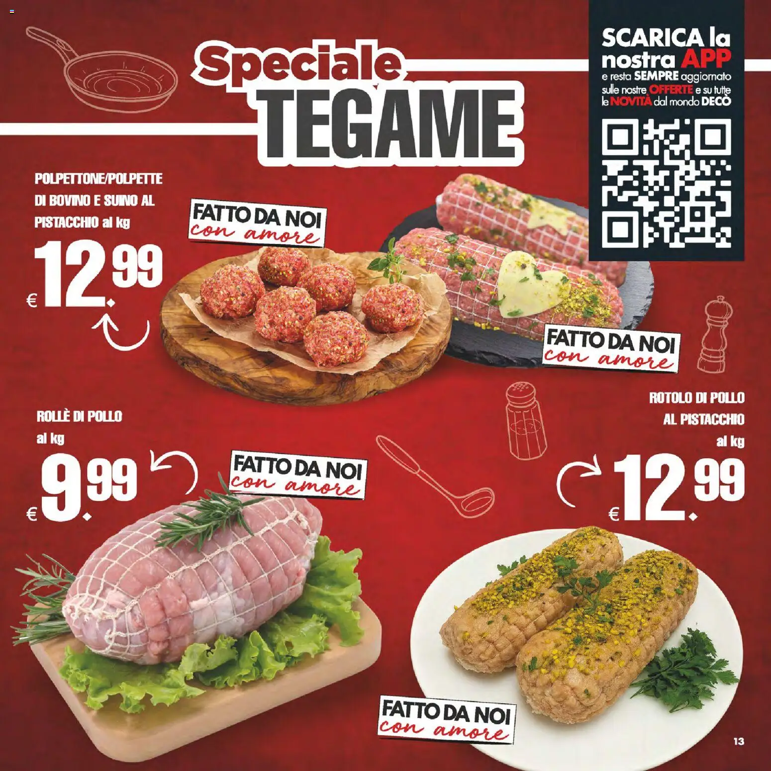 Volantino Decò del 13.02.2026 | Pagina: 13 | Prodotti: Bovino, Pollo, Suino