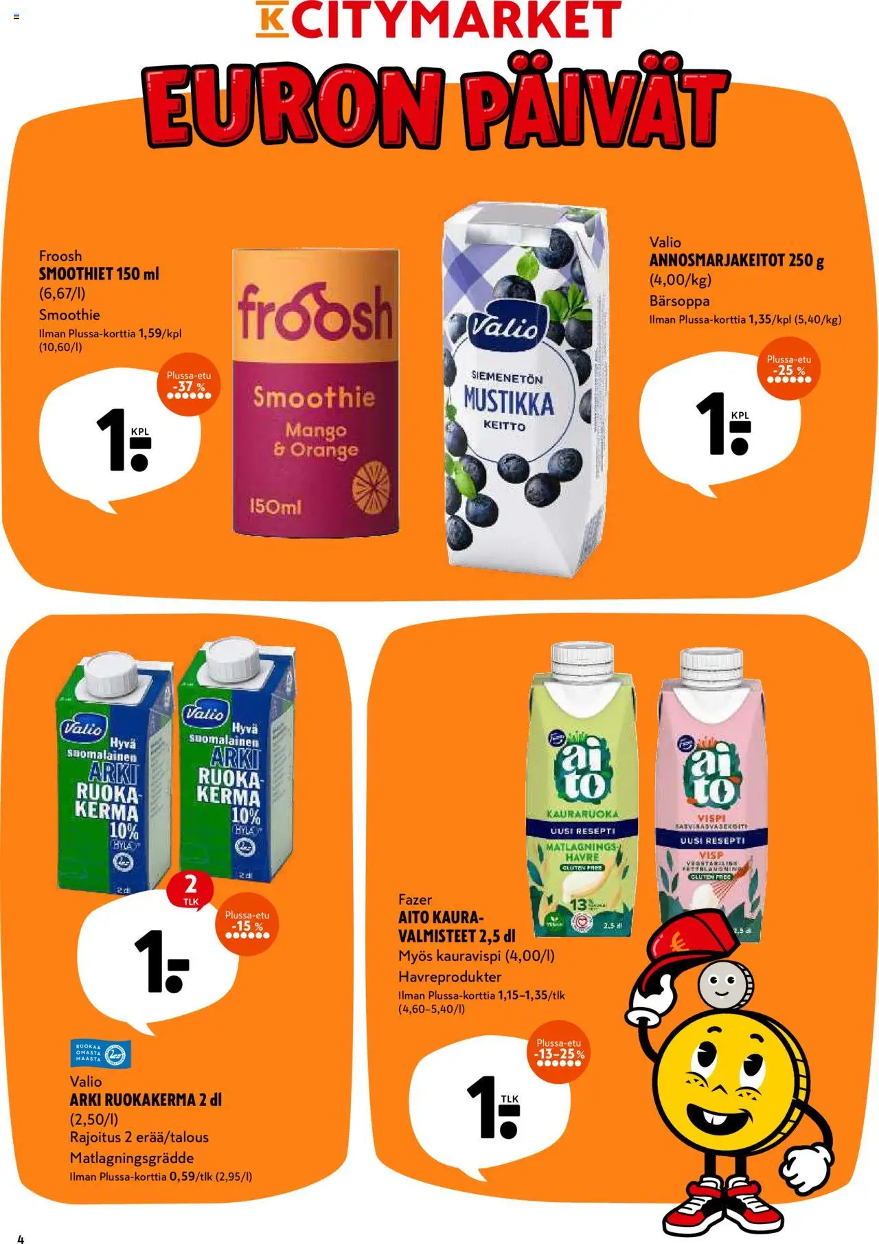  | Sivu: 4 | Tuotteet: Mango, Mustikka, Kaura, Kerma