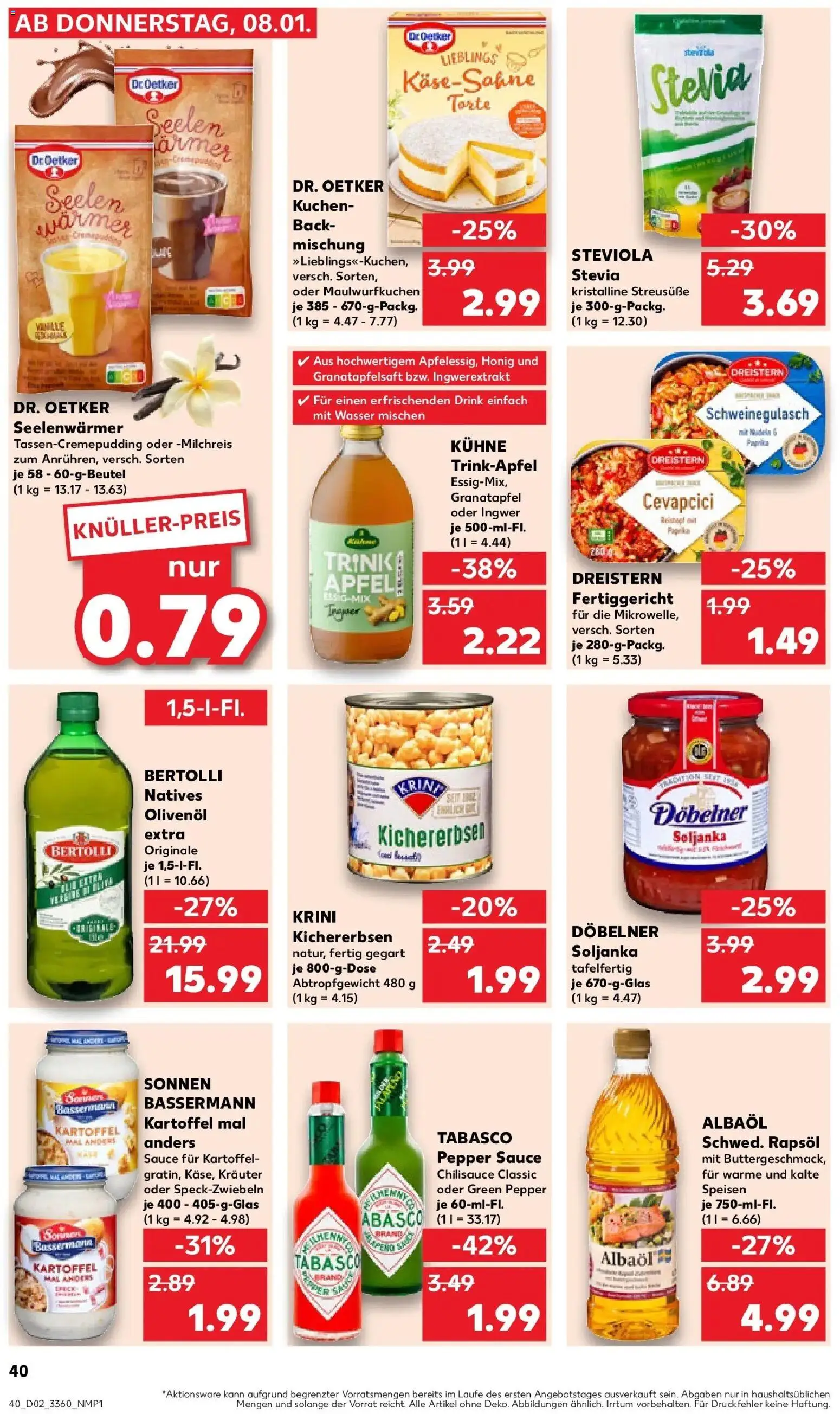 Kaufland prospekt Ludwigsfelde	 – gültig ab 11.01.2026 | Seite: 40 | Produkte: Cevapcici, Wasser, Paprika, Chili