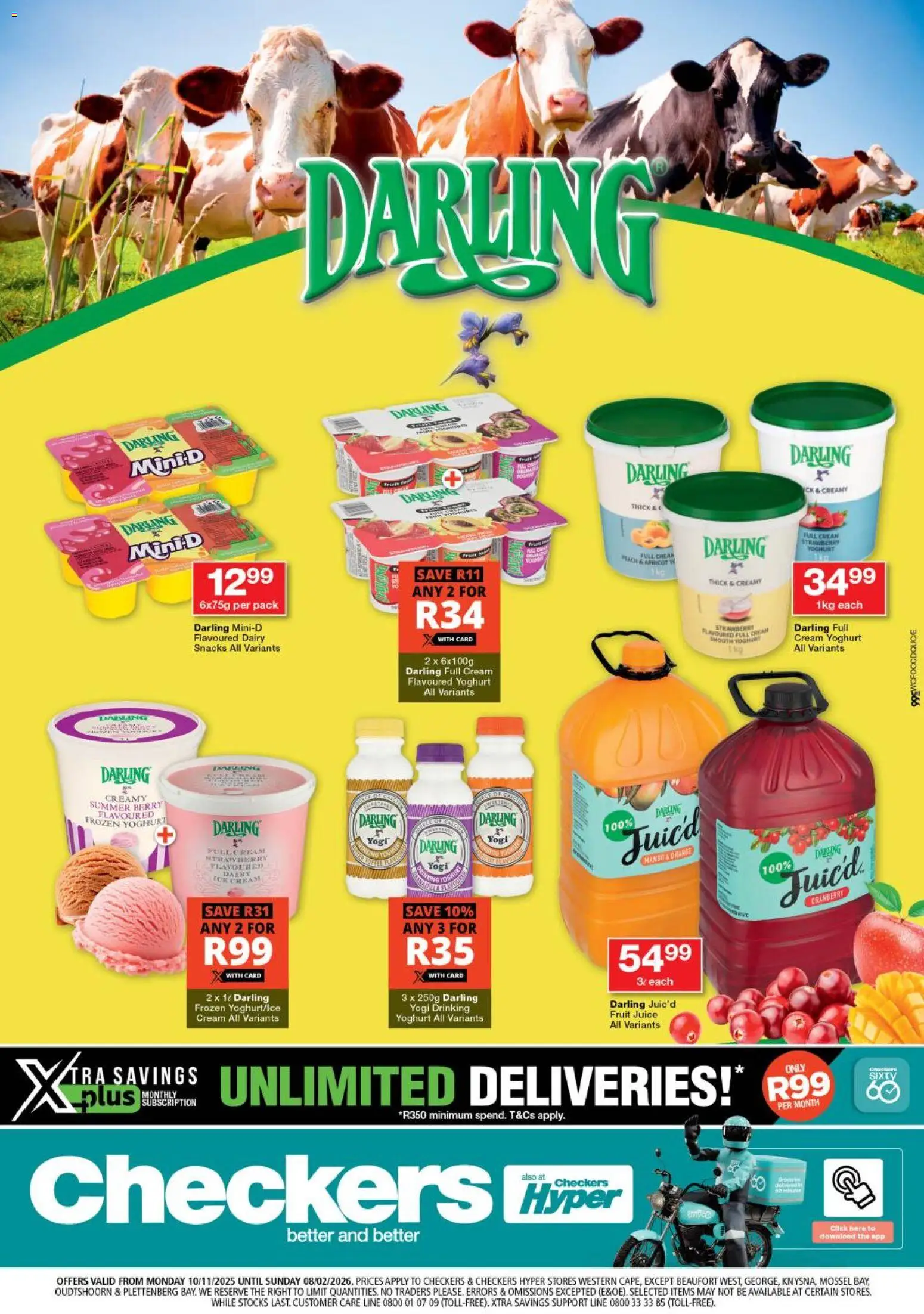 New Checkers catalogue – valid from 10.11.2025 | Page: 1 | Products: Cream, Ice cream, Fruit, Mango