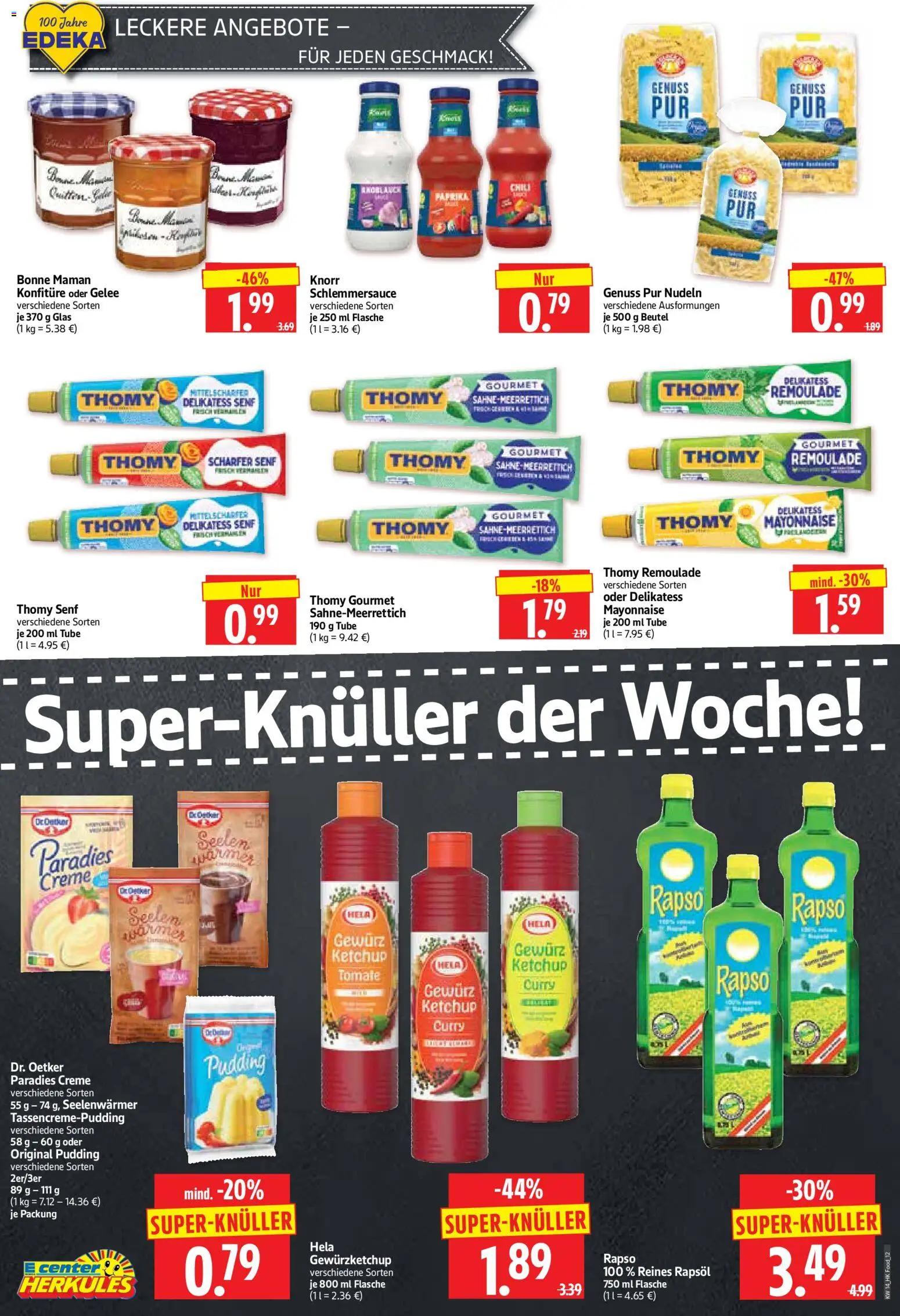 HERKULES Prospekt 	 – gültig ab 30.03.2026 | Seite: 12 | Produkte: Knorr, Mayonnaise, Nudeln, Bonne maman