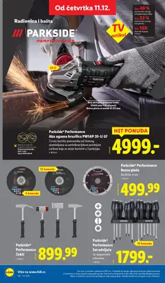 Parkside® Performance Čekić, Čekić - pregled Lidl kataloga - važi od 11.12.2025 | Strana: 68 | Proizvode: Parkside, Čekić, Baterija, Brusilica