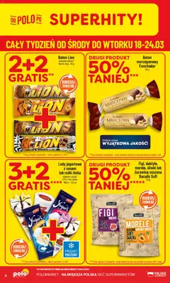 Pogląd oferty "POLOmarket gazetka" - ważna od 18.03.2026 | Strona: 8 | Produkty: Żurawina, Baton, Lody jogurtowe, Lody