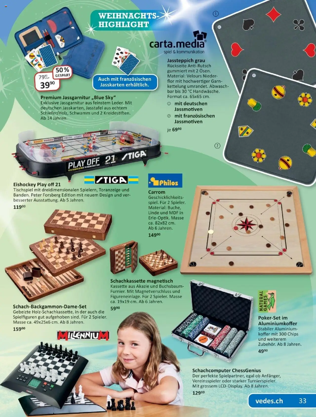 Vedes Online schaufelberger – gültig ab 22.09.2025 | Seite: 33 | Produkte: Spiel, Koffer, Chips