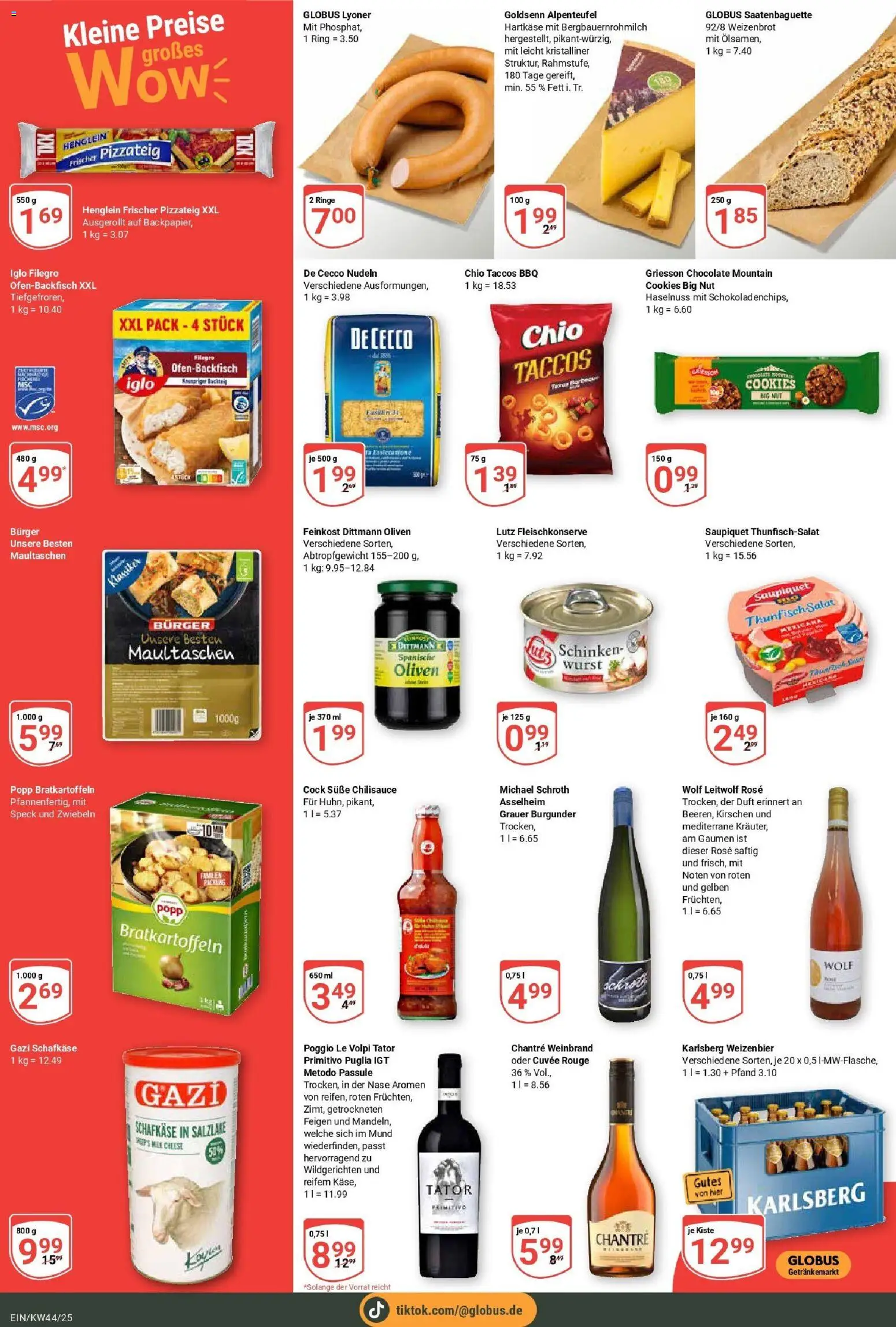 Globus prospekt Homburg-Einöd	 – gültig ab 26.10.2025 | Seite: 6 | Produkte: Kirschen, Schinken, Nudeln, Maultaschen