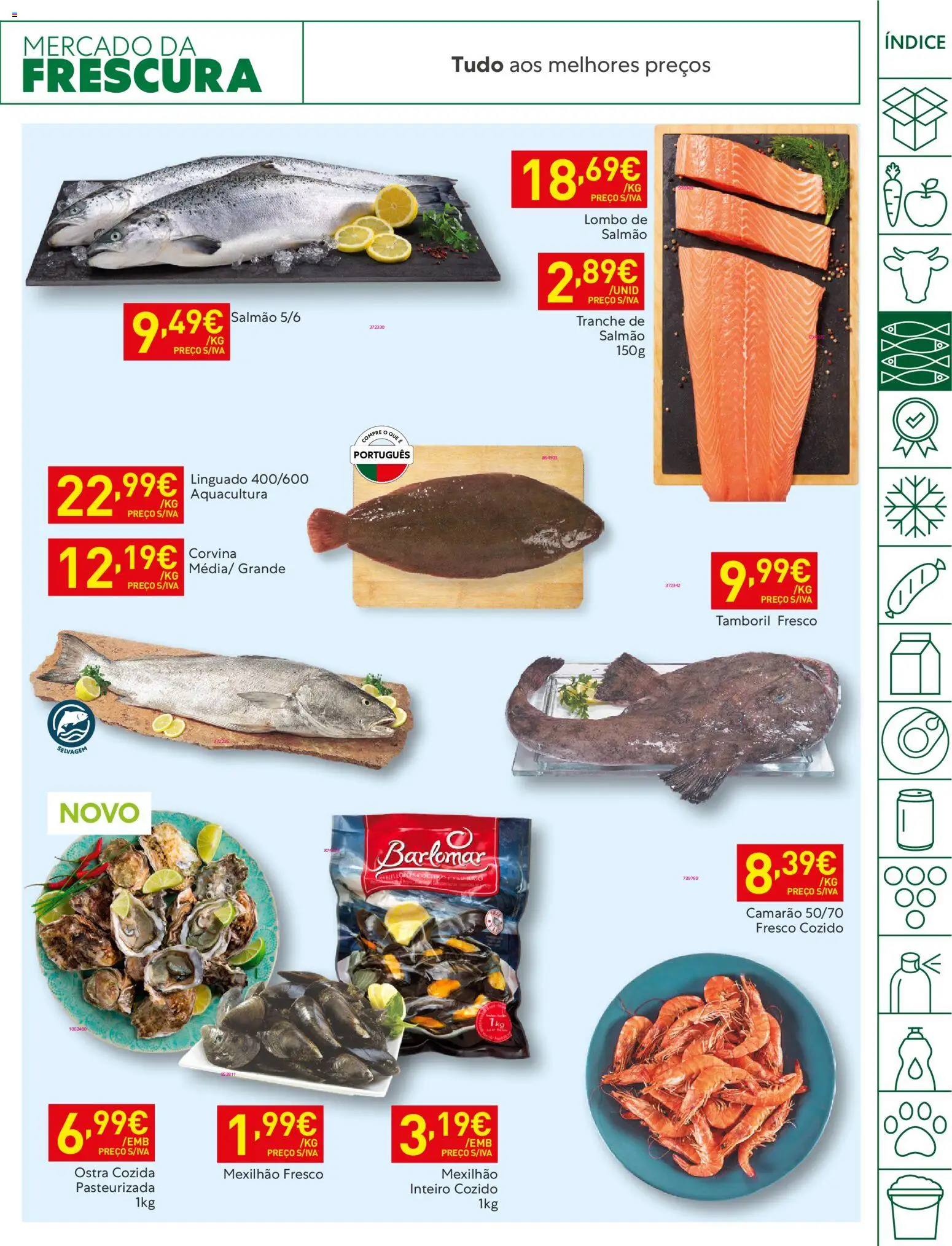 Recheio folheto │ válido de 17.02.2026 | Página: 9 | Produtos: Camarão, Linguado, Lombo, Tamboril