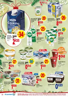 E.leclerc katalog akcije – veljaven od 27.12.2025 | Stran: 12 | Izdelki: Mleko, Jogurt, Kisla smetana, Skuta