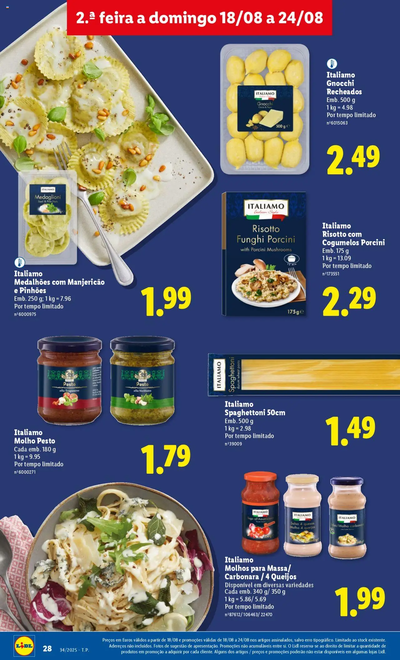 Lidl folheto │ válido de 18.08.2025 | Página: 28 | Produtos: Gnocchi, Cogumelos