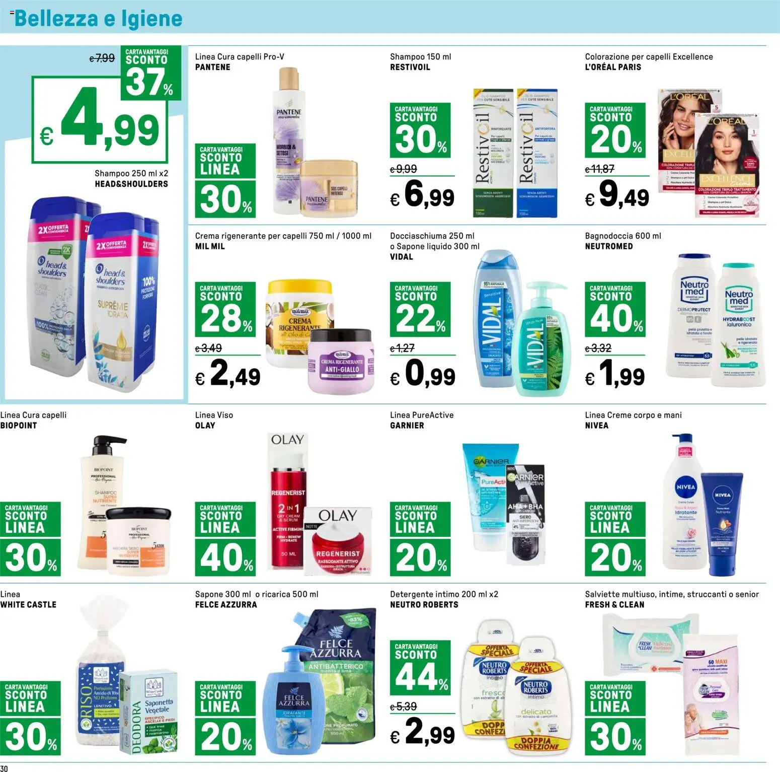 Volantino Iper del 07.04.2026 | Pagina: 30 | Prodotti: Shampoo, Intimo, Saponetta, Menta