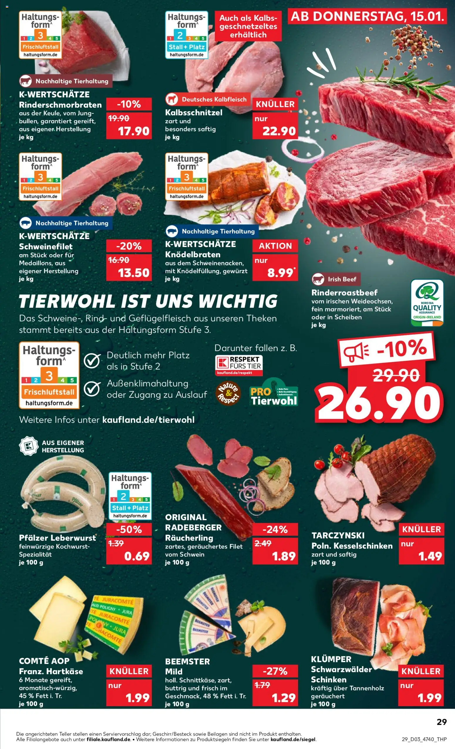 Kaufland prospekt Hannover	 – gültig ab 18.01.2026 | Seite: 29 | Produkte: Schweinefilet, Schinken