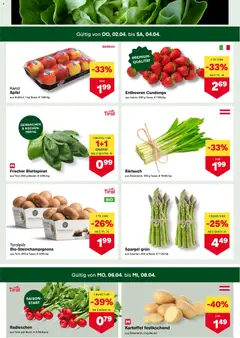 MPREIS Flugblatt ab 02.04.2026 gültig | Seite: 2 | Produkte: Erdbeeren, Äpfel