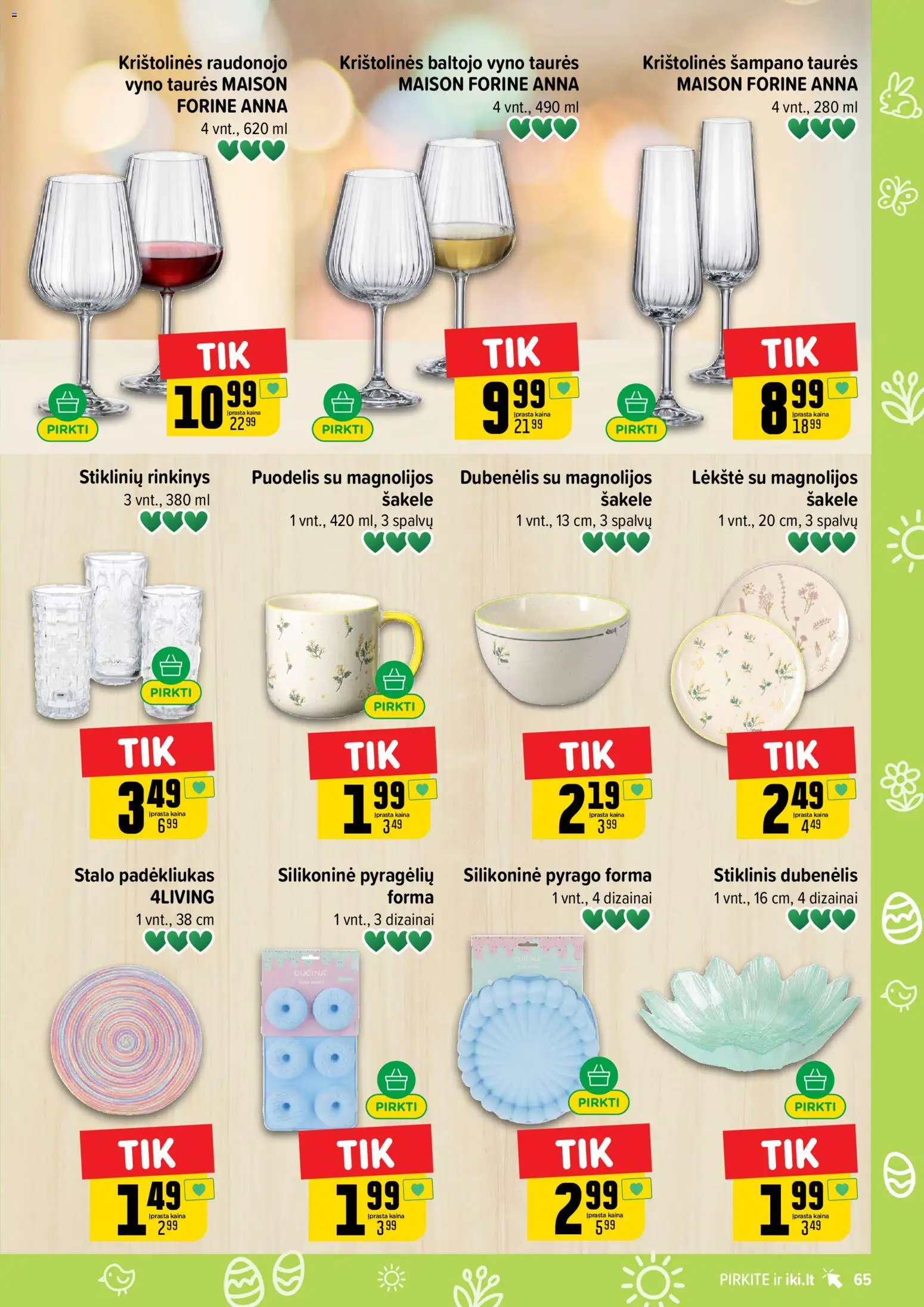 IKI akcijos nuo 16.03.2026 | Puslapis: 65 | Prekių: Puodelis, Lėkštė