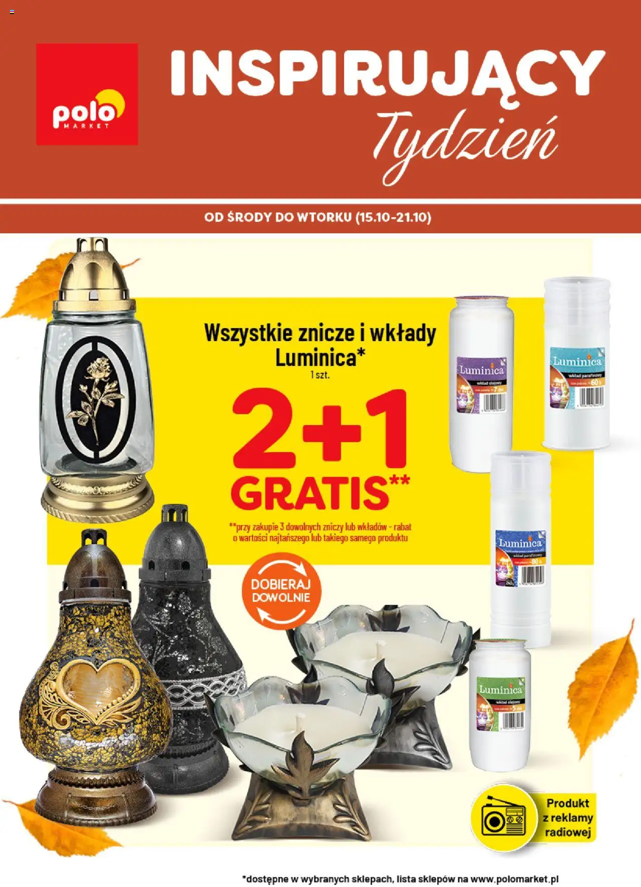 POLOmarket Gazetka - Inspirujący Tydzień od 15.10.2025 | Strona: 1 | Produkty: Znicze