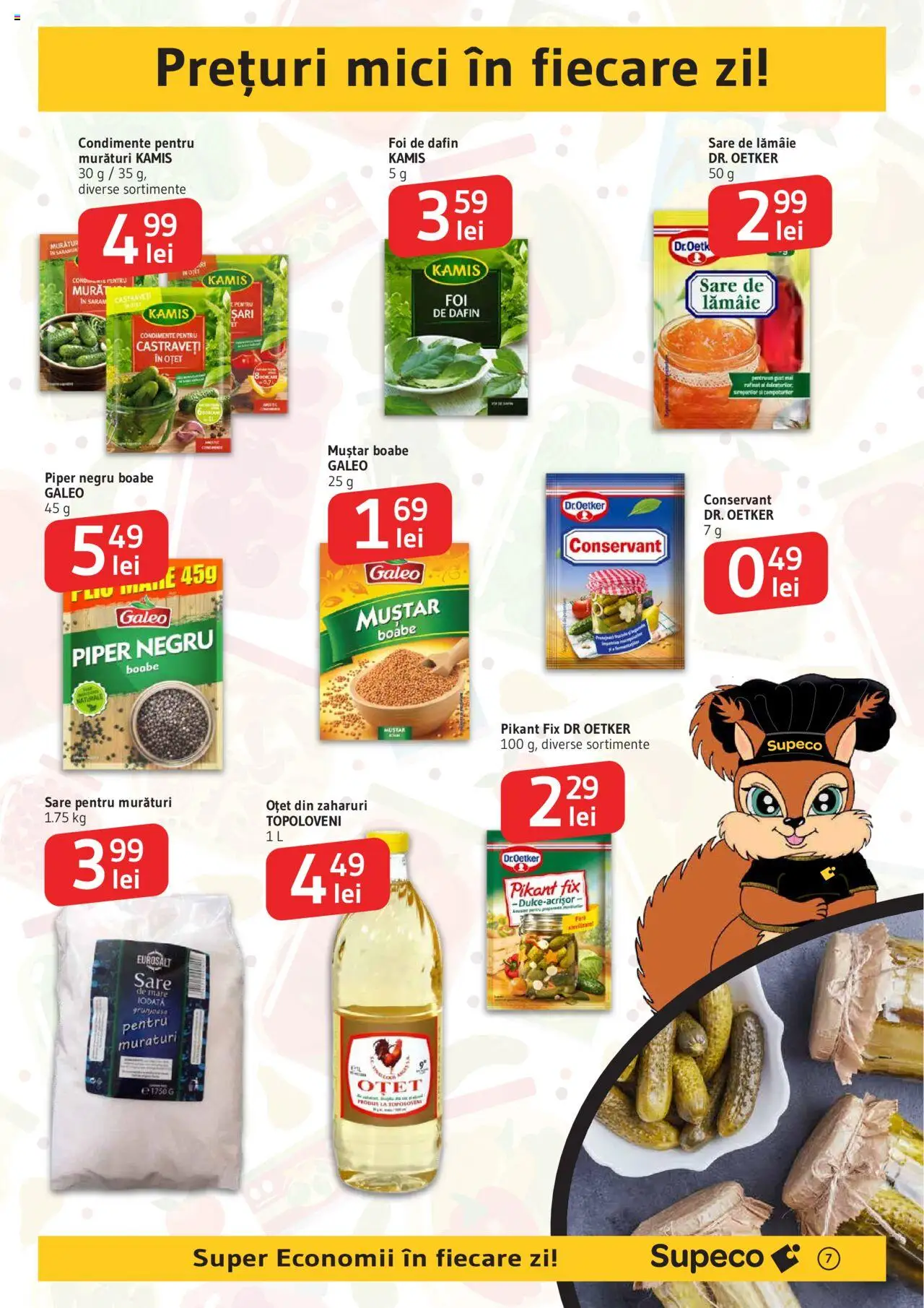 Catalog Supeco – valabil de la 21.08.2025 | Pagină: 7 | Produse: Mici, Muștar, Castraveți, Piper