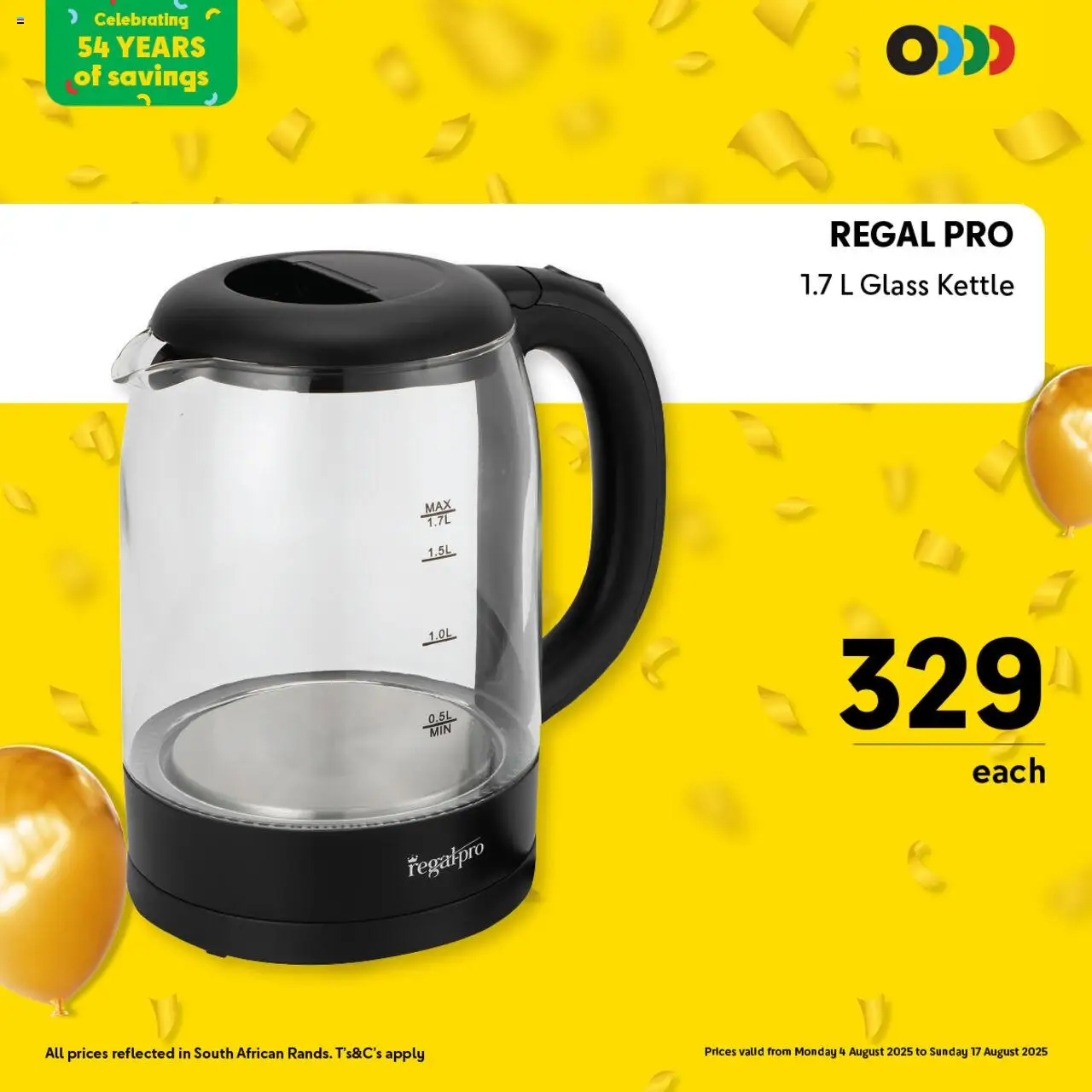 Makro Birthday Deals Kitchen │ valid from 04.08.2025 | Page: 10 | Products: Kettle
