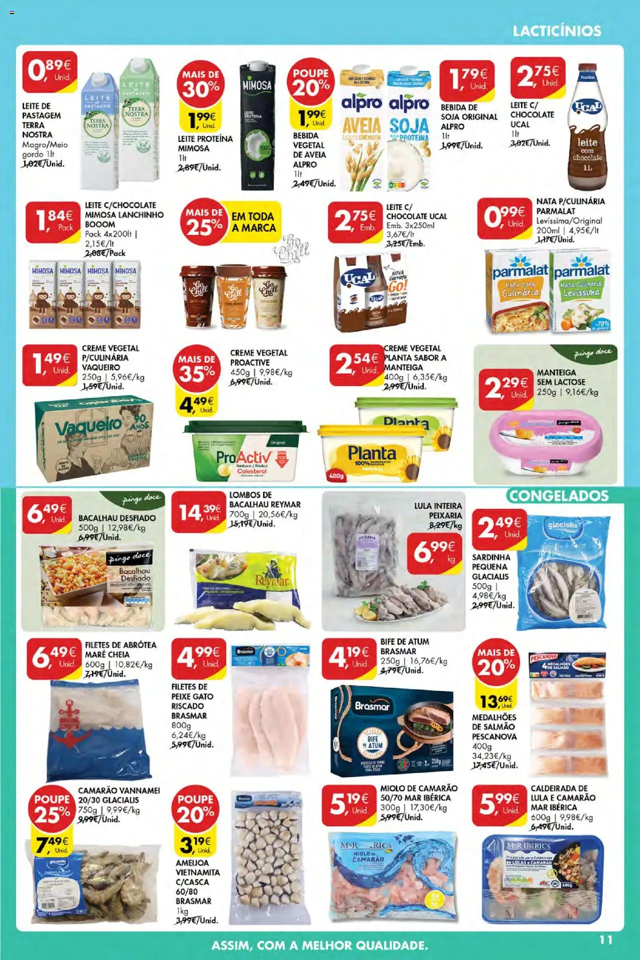 Pingo Doce Poupe Esta Semana Açores │ válido de 07.08.2025 | Página: 11 | Produtos: Soja, Camarão, Chocolate, Creme