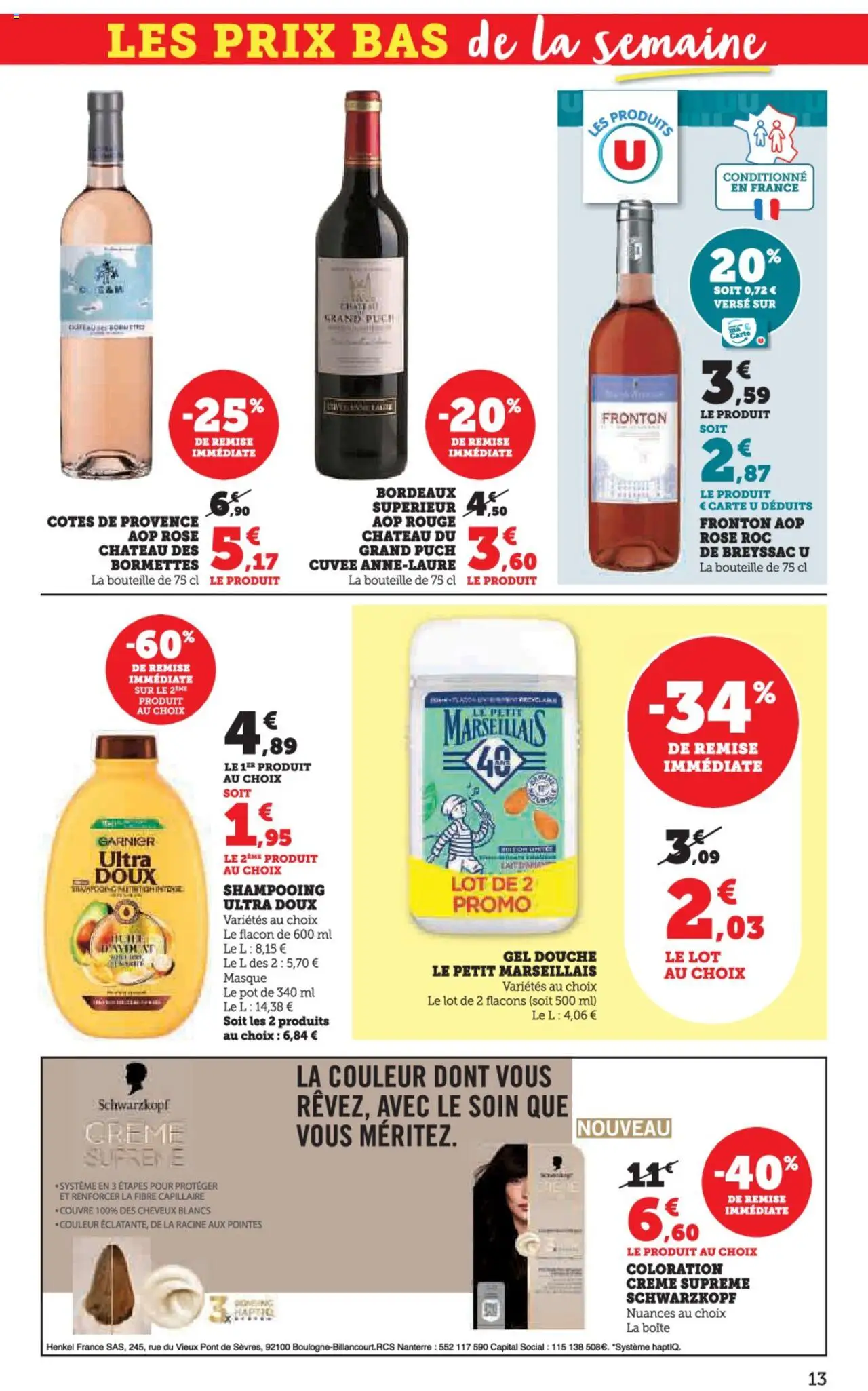  | Page: 13 | Produits: Coloration, Shampooing, Masque, Crème