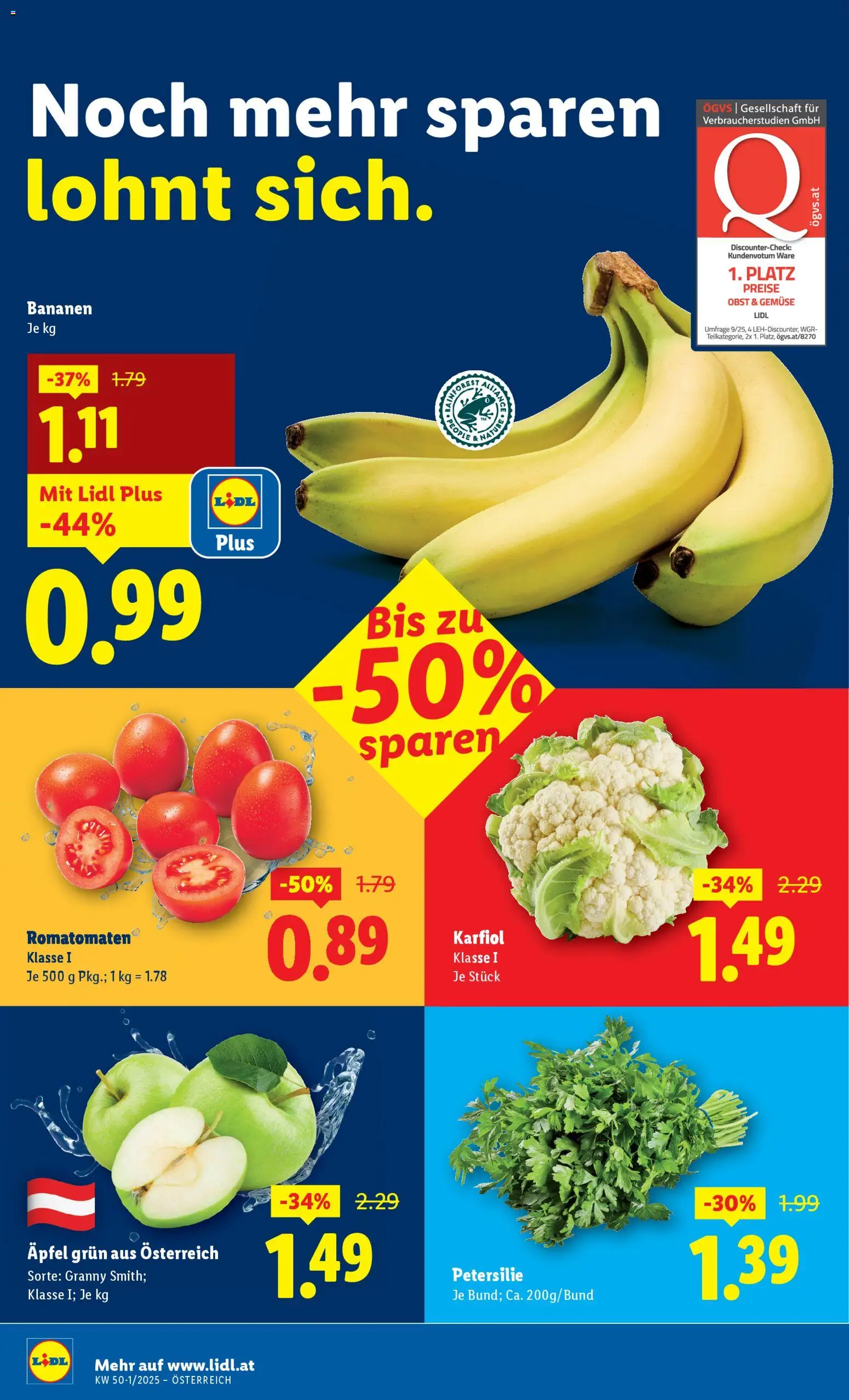 Lidl Flugblatt - Altenmarkt im Pongau, St. Johann im Pongau, Zell am See gültig ab 04.12.2025 | Seite: 42 | Produkte: Gemüse, Obst, Petersilie, Äpfel