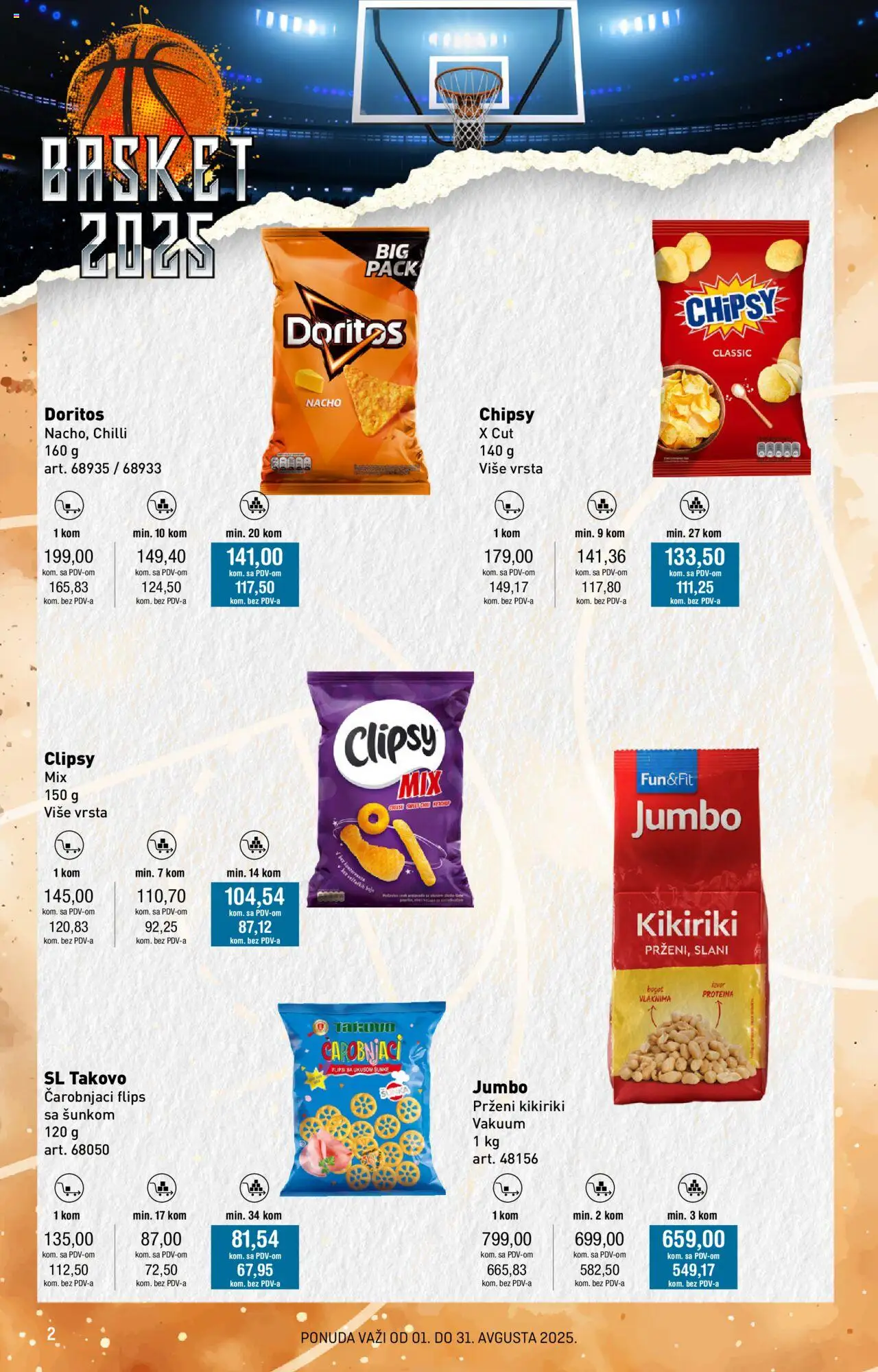Metro katalog - važi od 01.08.2025 | Strana: 2 | Proizvode: Kikiriki, Doritos