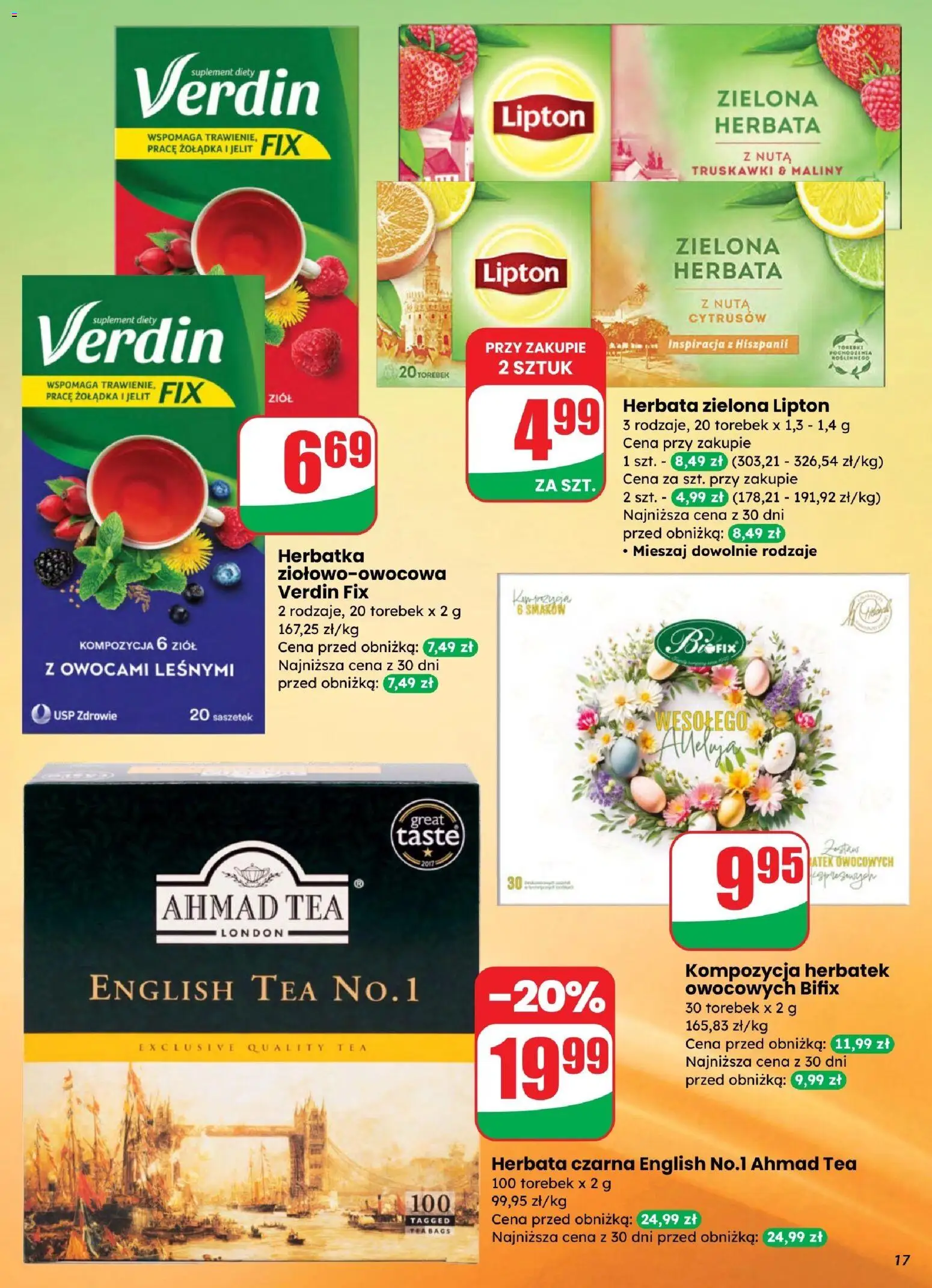 Dino gazetka od 25.03.2026 | Strona: 17 | Produkty: Maliny, Herbata, Truskawki, Torebki